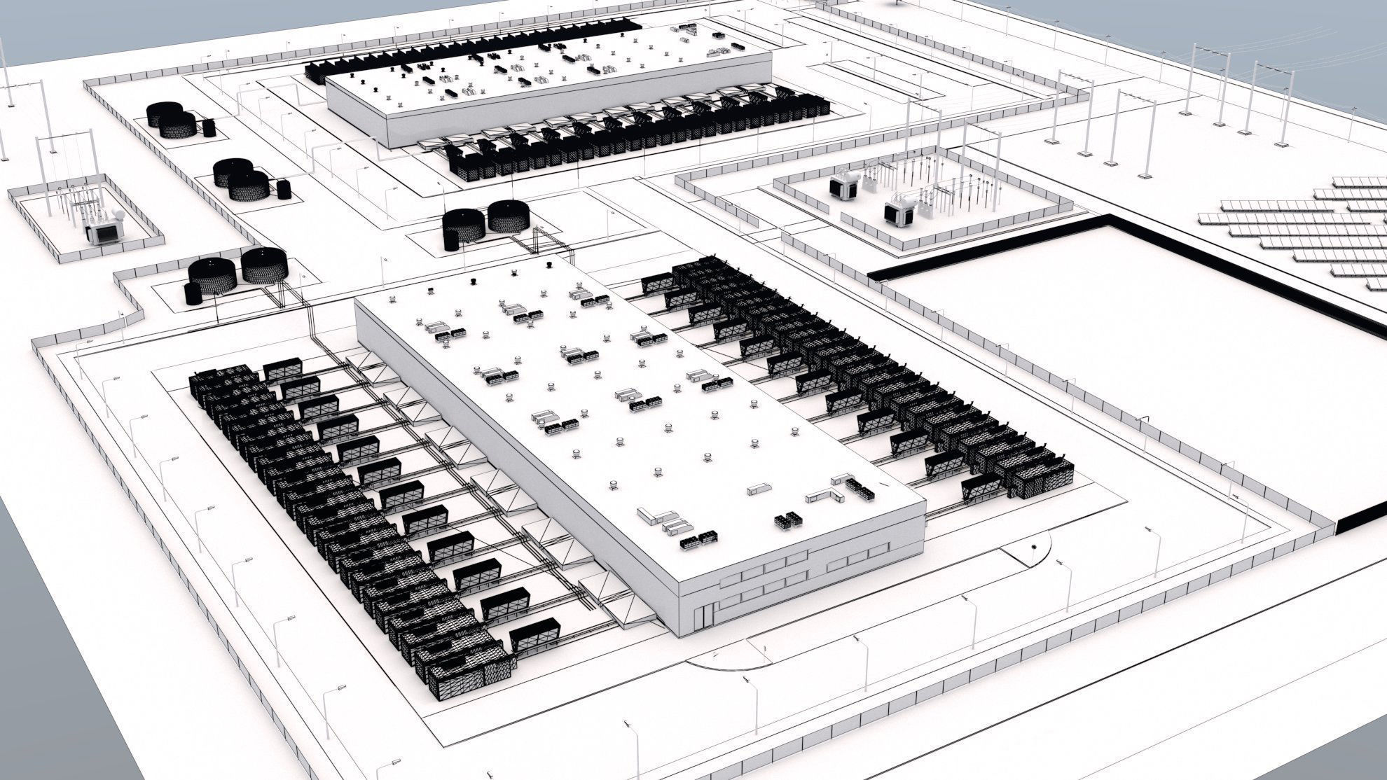 Data Center Area 3D model | CGTrader