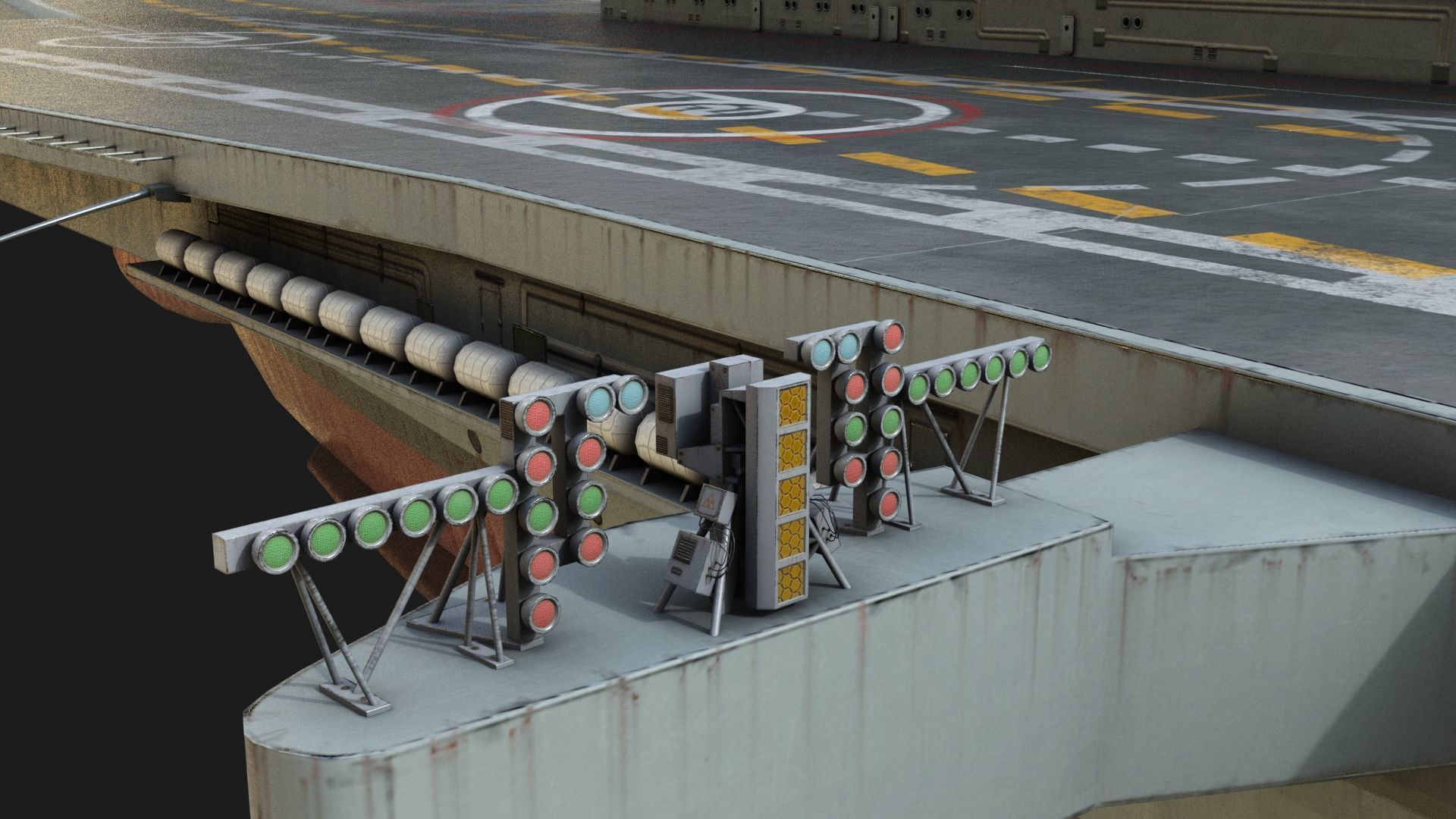 INS Vikramaditya Carrier Type 1143 Aircraft Carrier Kive Low-poly 3D model_11