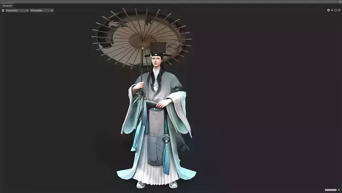Poet-Li Bai 3D model