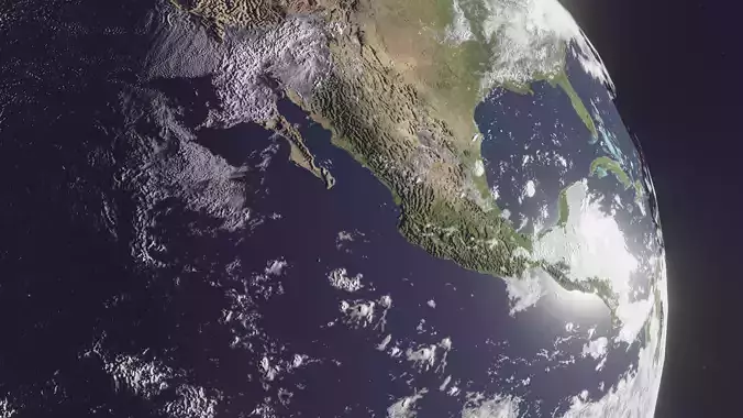 Earth PBR Eevee Lowpoly Low-poly 3D model