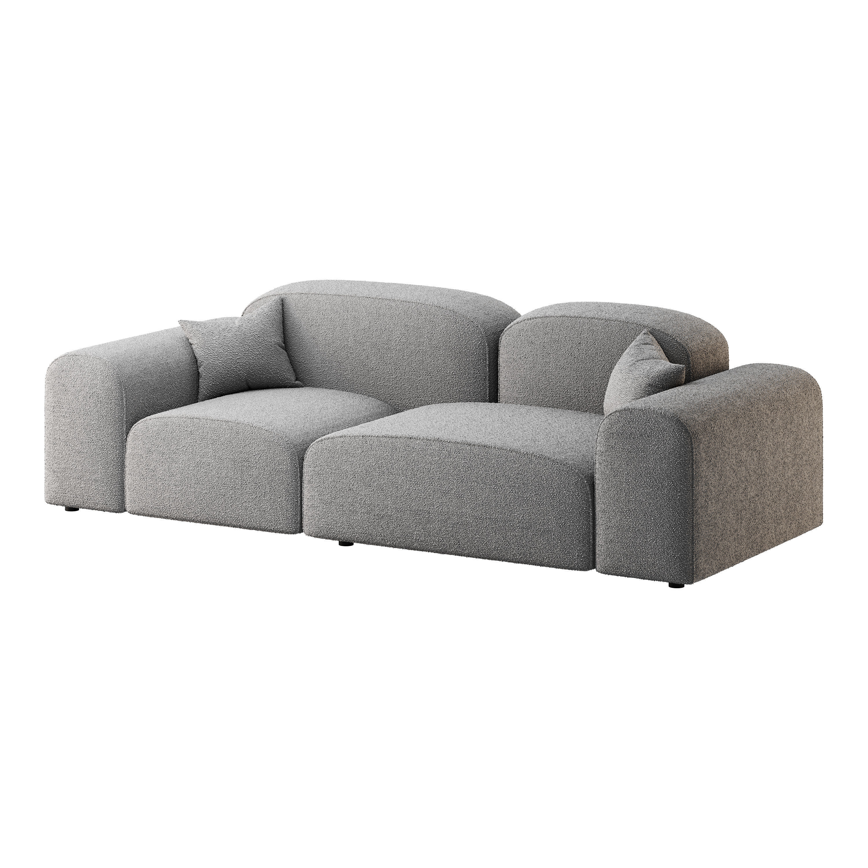 Modern Solid Sofa 3D model_5