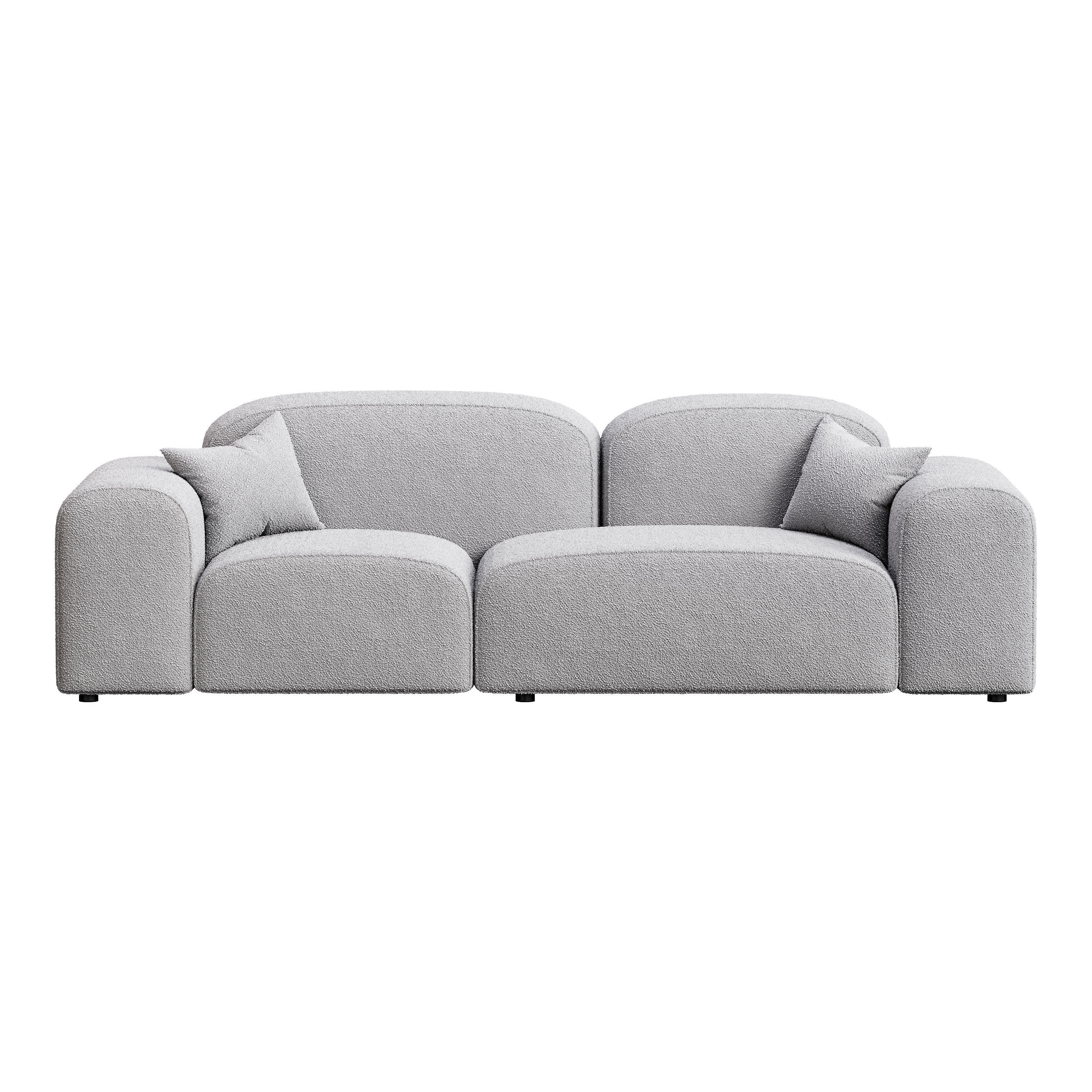 Modern Solid Sofa 3D model_3