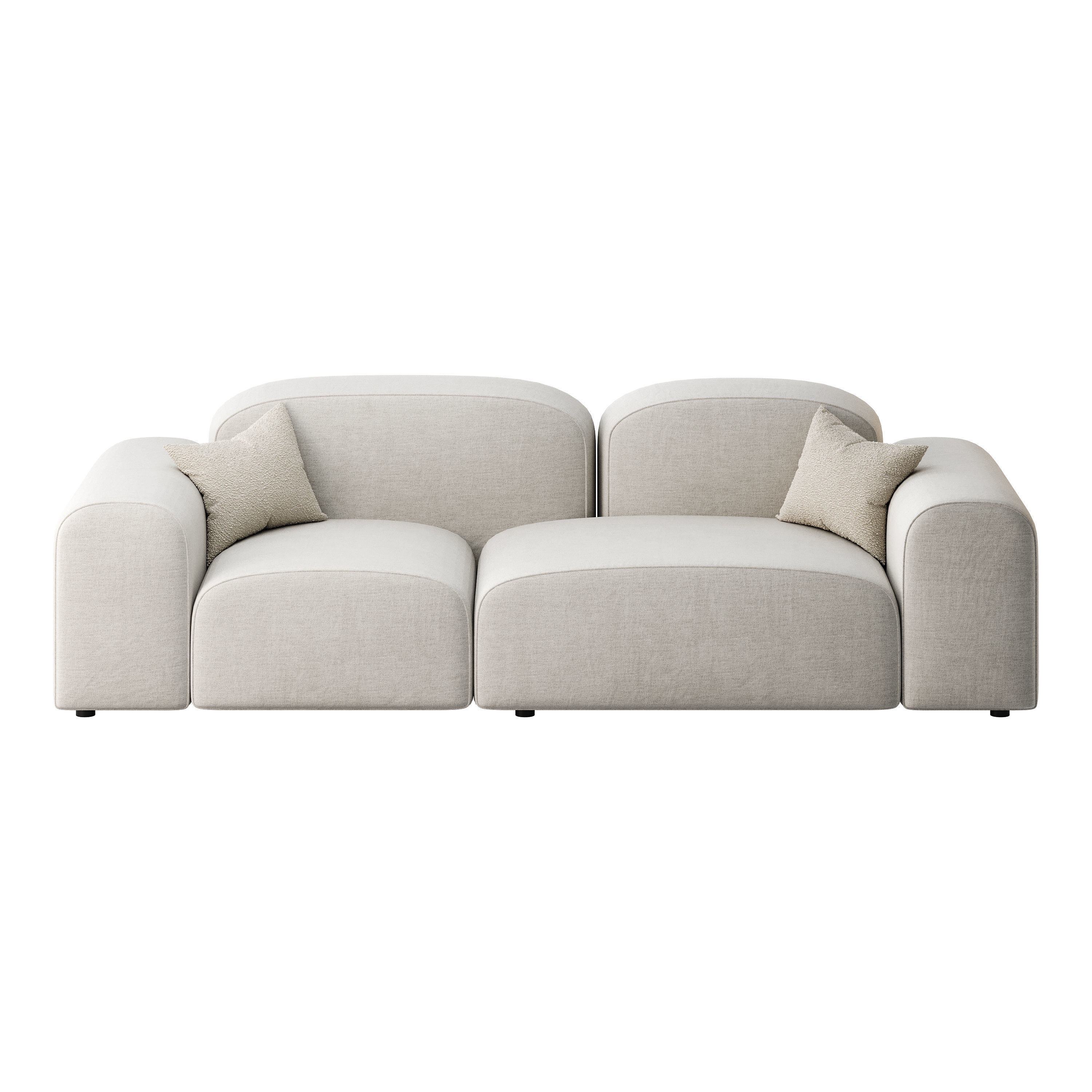 Modern Solid Sofa 3D model_1