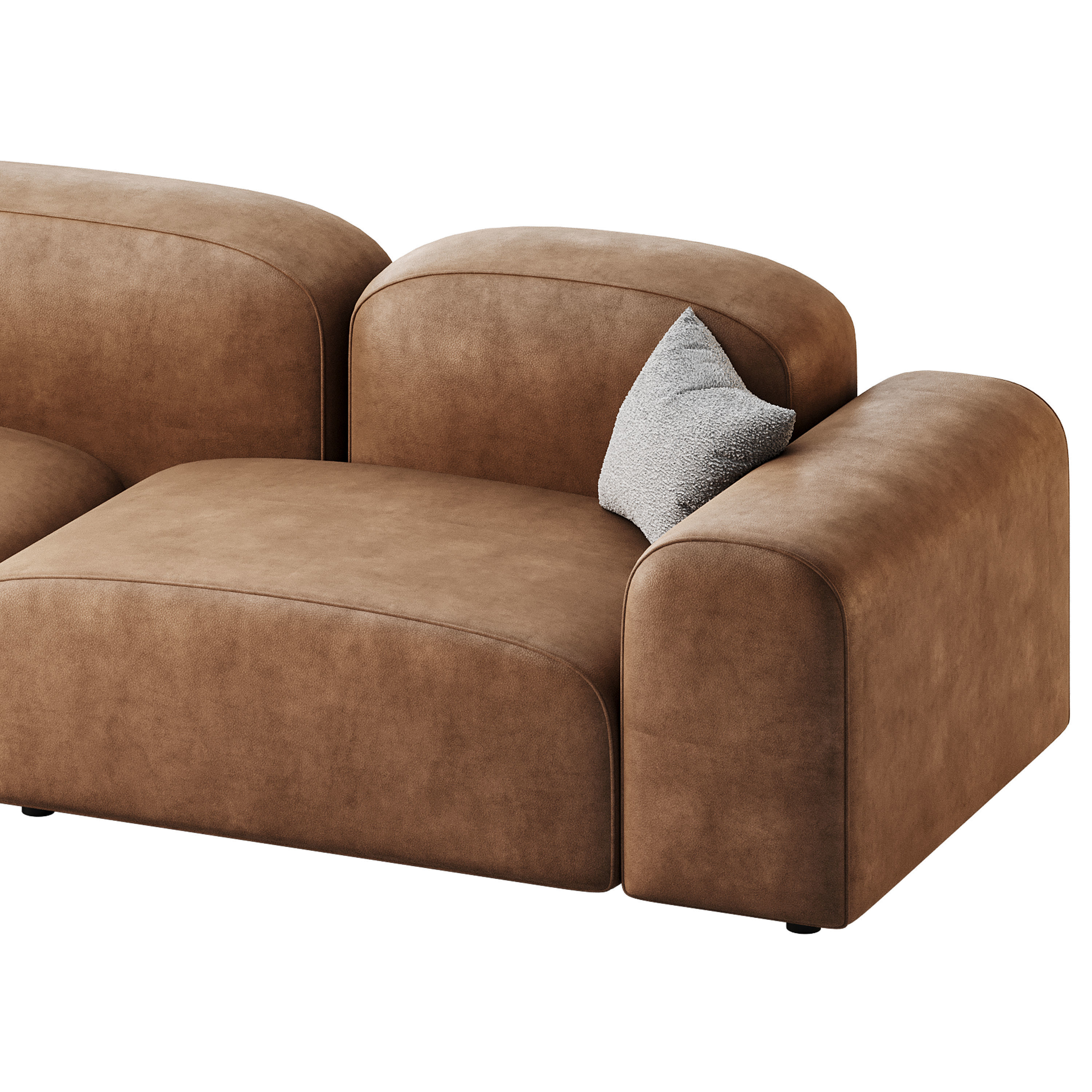 Modern Solid Sofa 3D model_7