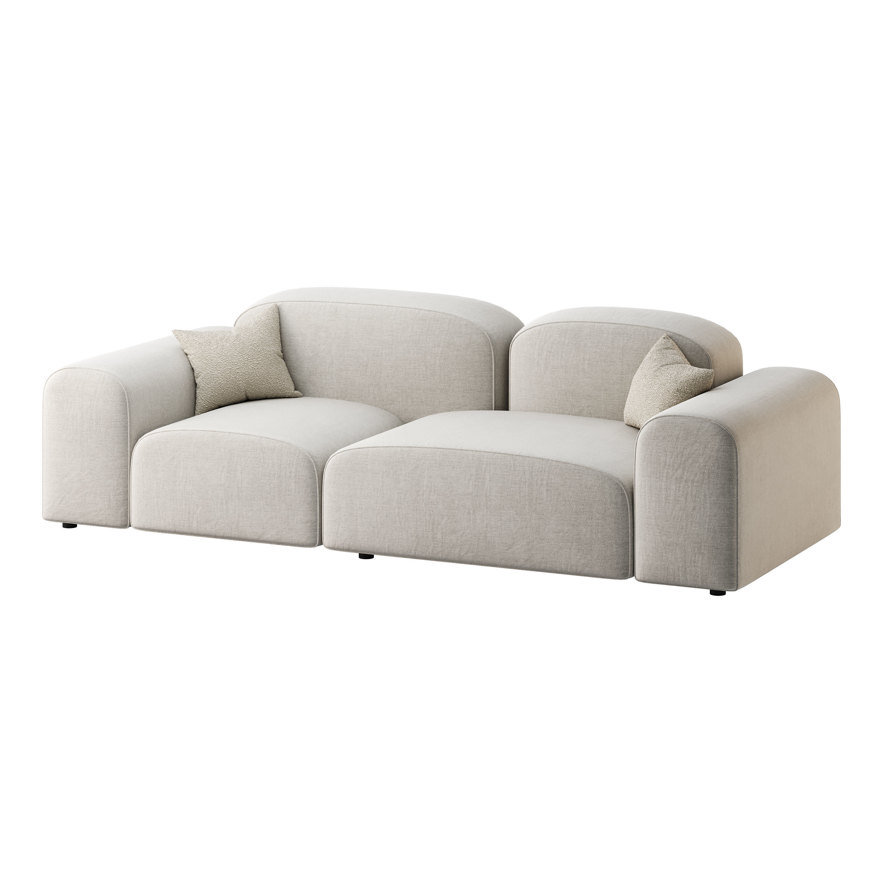 Modern Solid Sofa 3D model_4