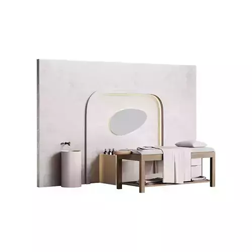 Modern spa and accessories 3D model