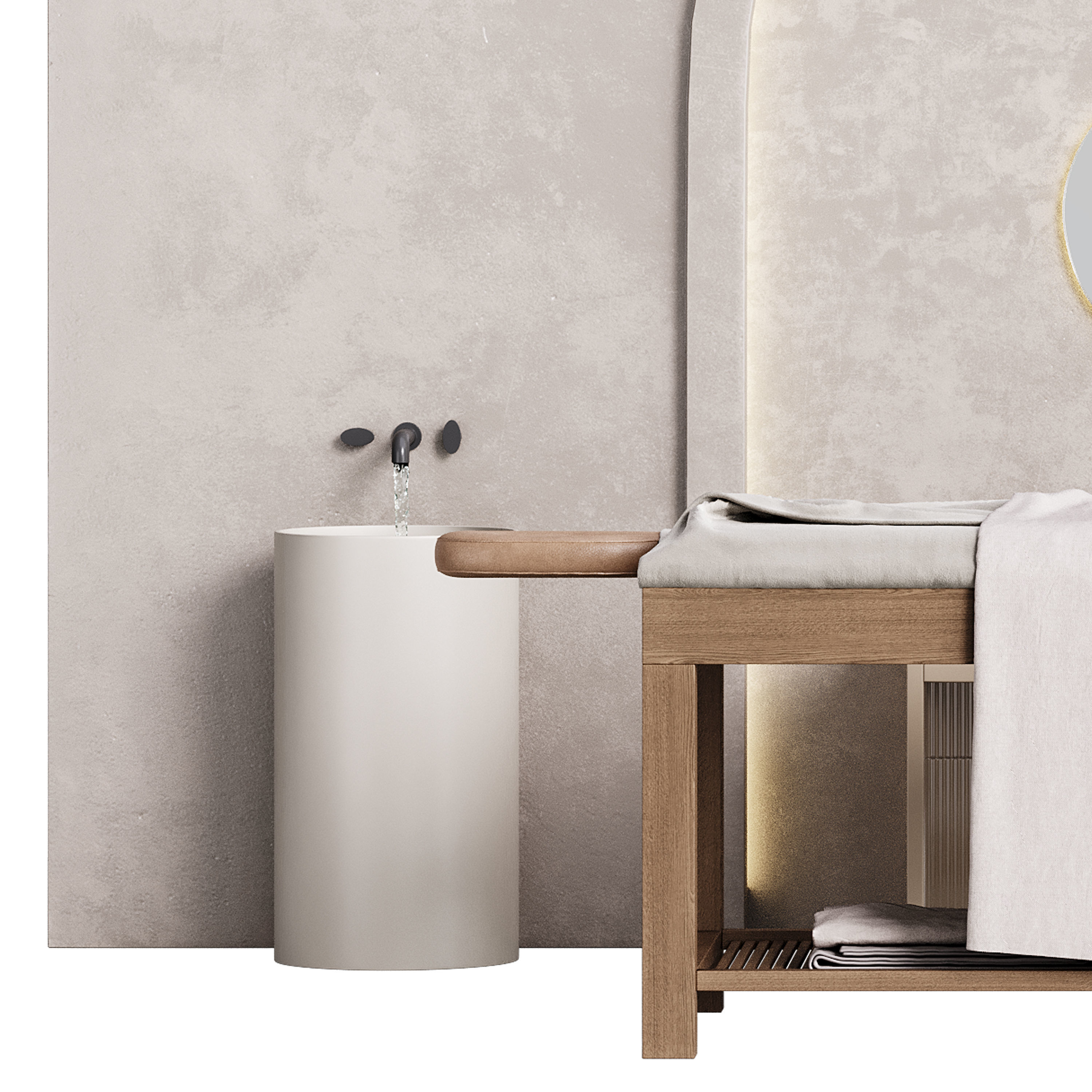 Modern spa and accessories 3D model_9