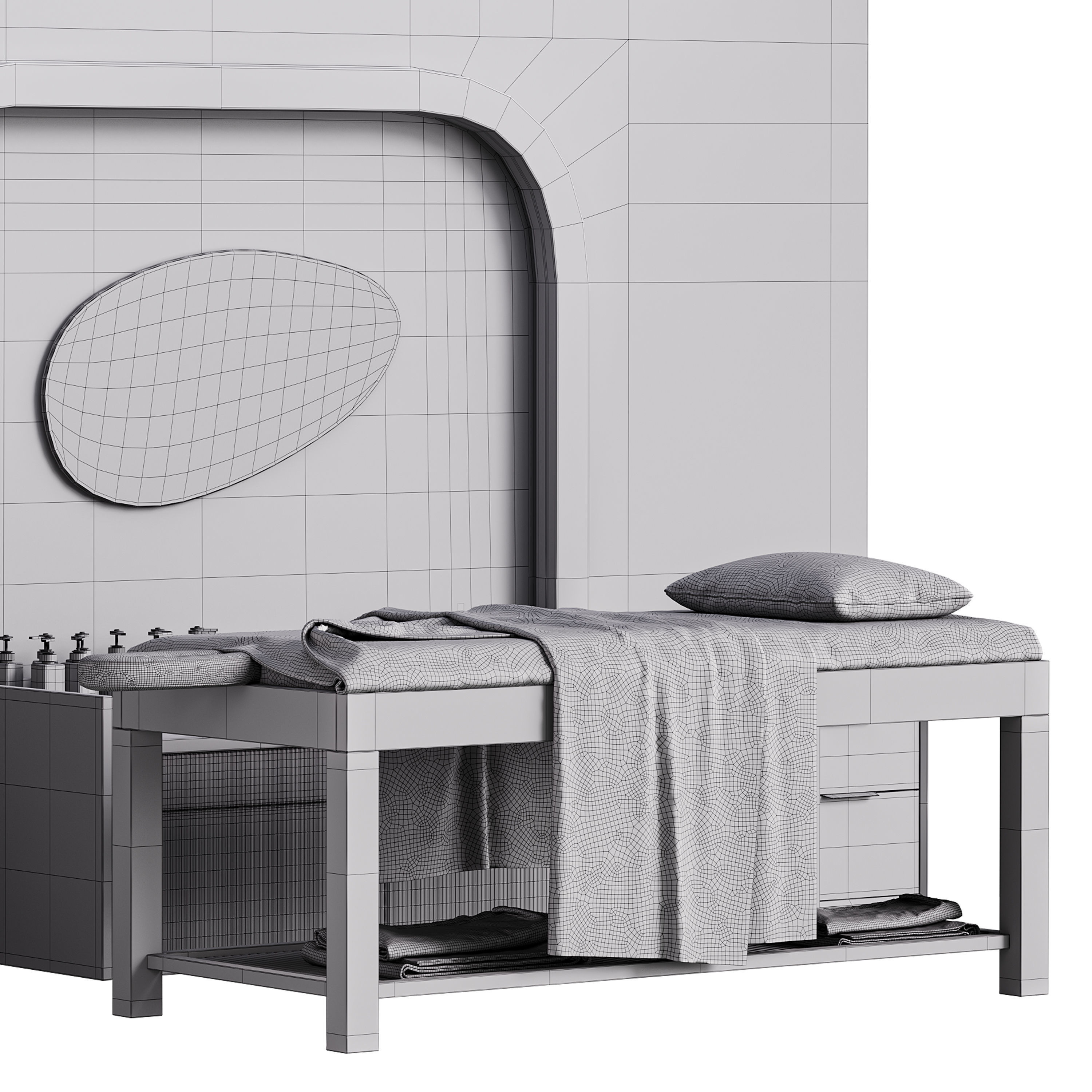 Modern spa and accessories 3D model_14