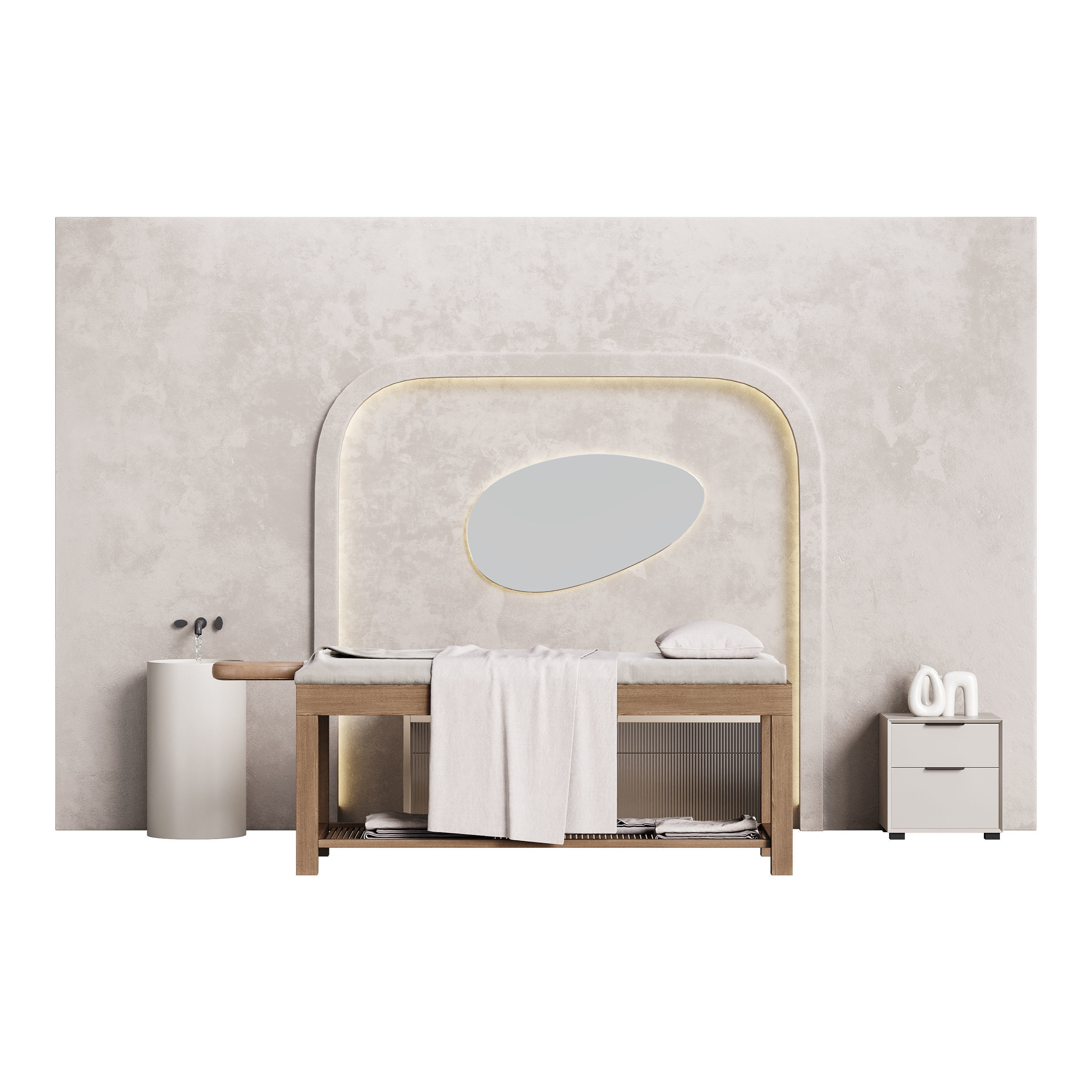 Modern spa and accessories 3D model_3