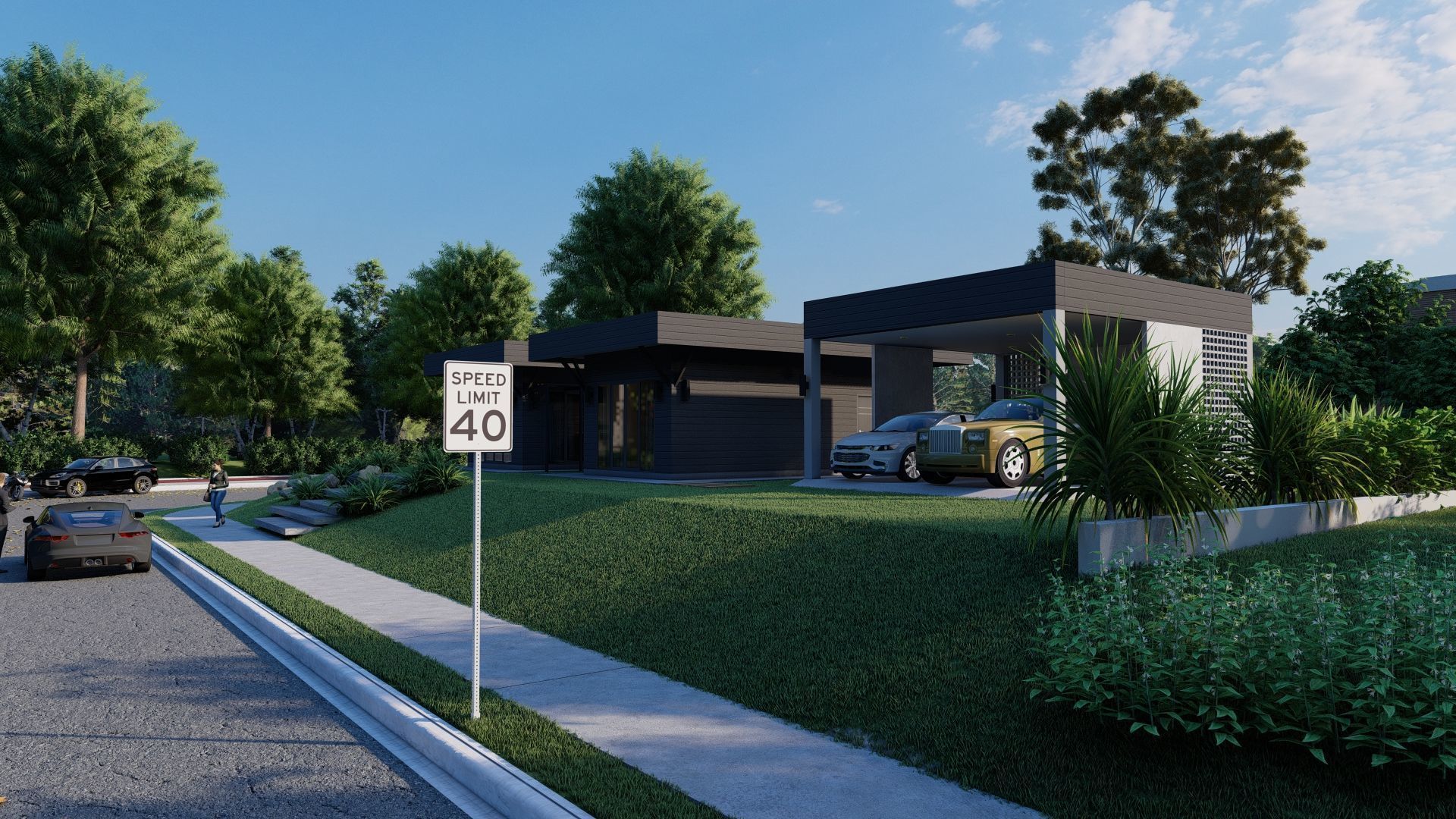 Casa Scene-villa-modern house 3D model_21
