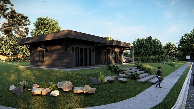 Casa Scene-villa-modern house 3D model