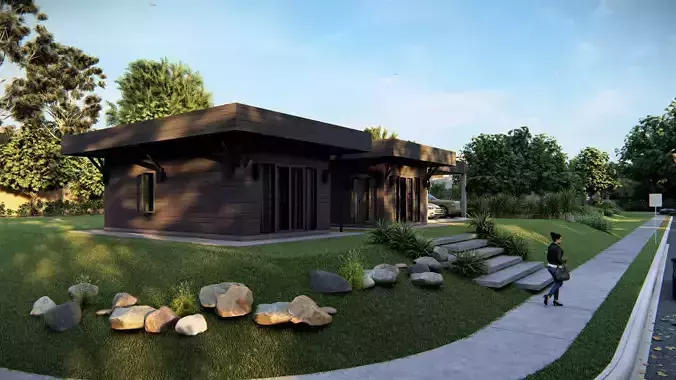 Casa Scene-villa-modern house 3D model