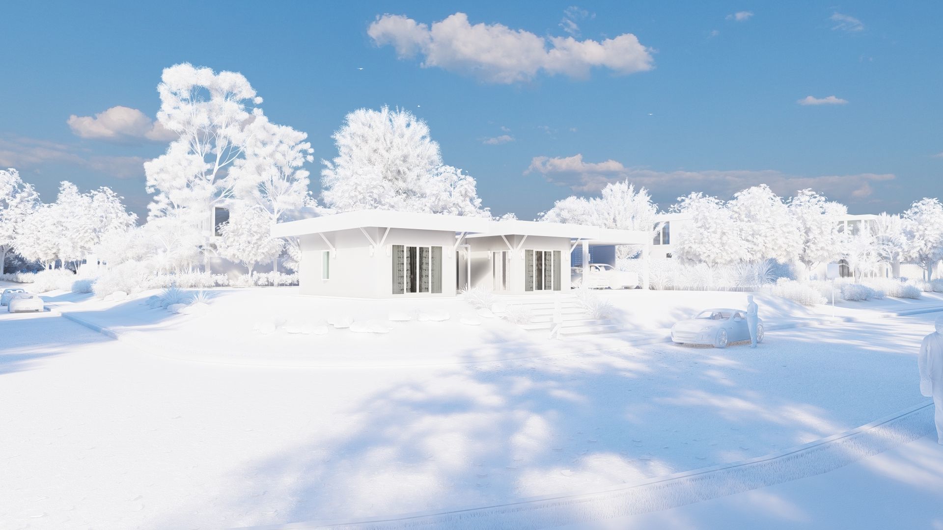 Casa Scene-villa-modern house 3D model_29