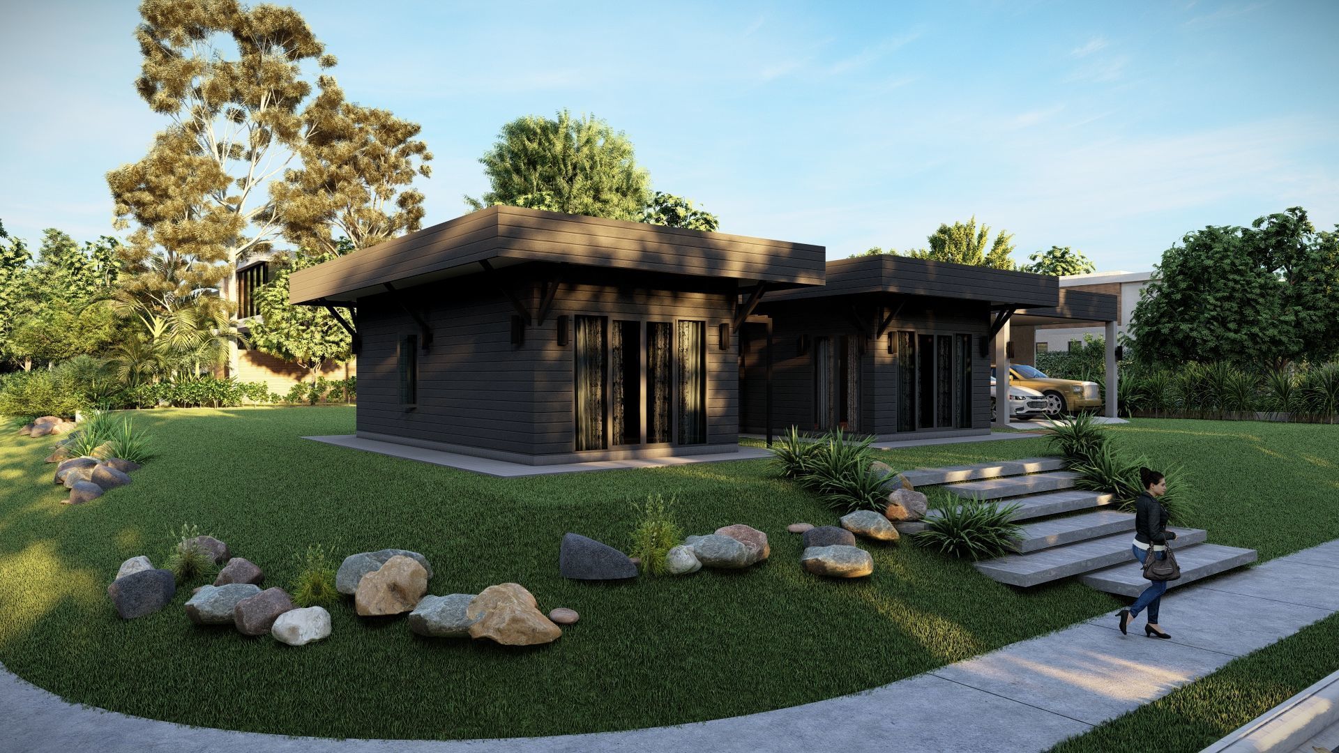 Casa Scene-villa-modern house 3D model_14