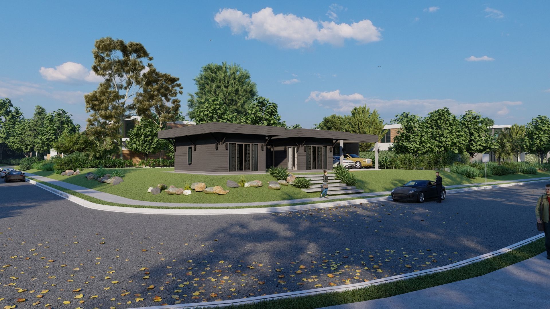 Casa Scene-villa-modern house 3D model_15