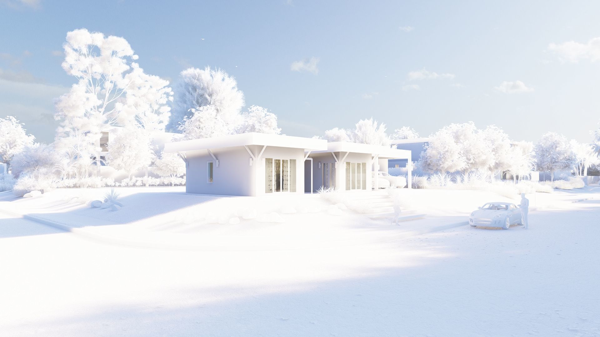 Casa Scene-villa-modern house 3D model_11