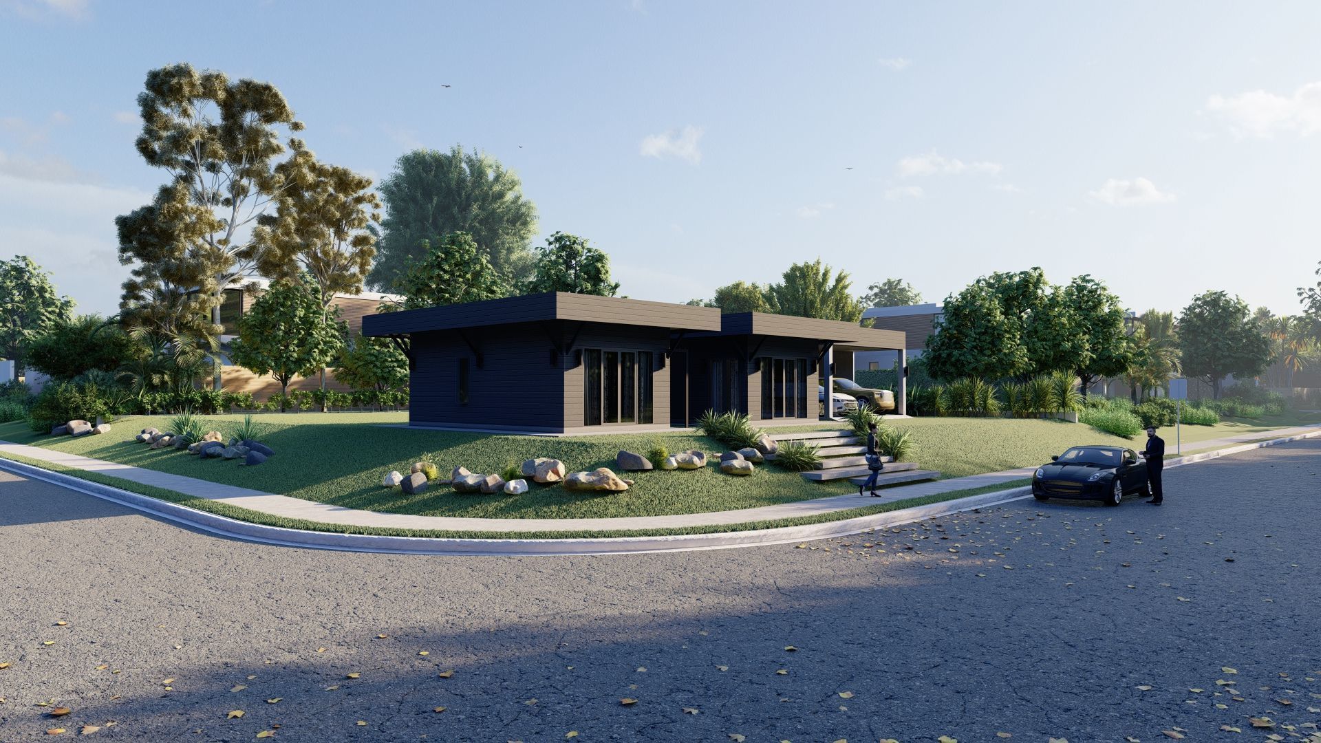 Casa Scene-villa-modern house 3D model_23