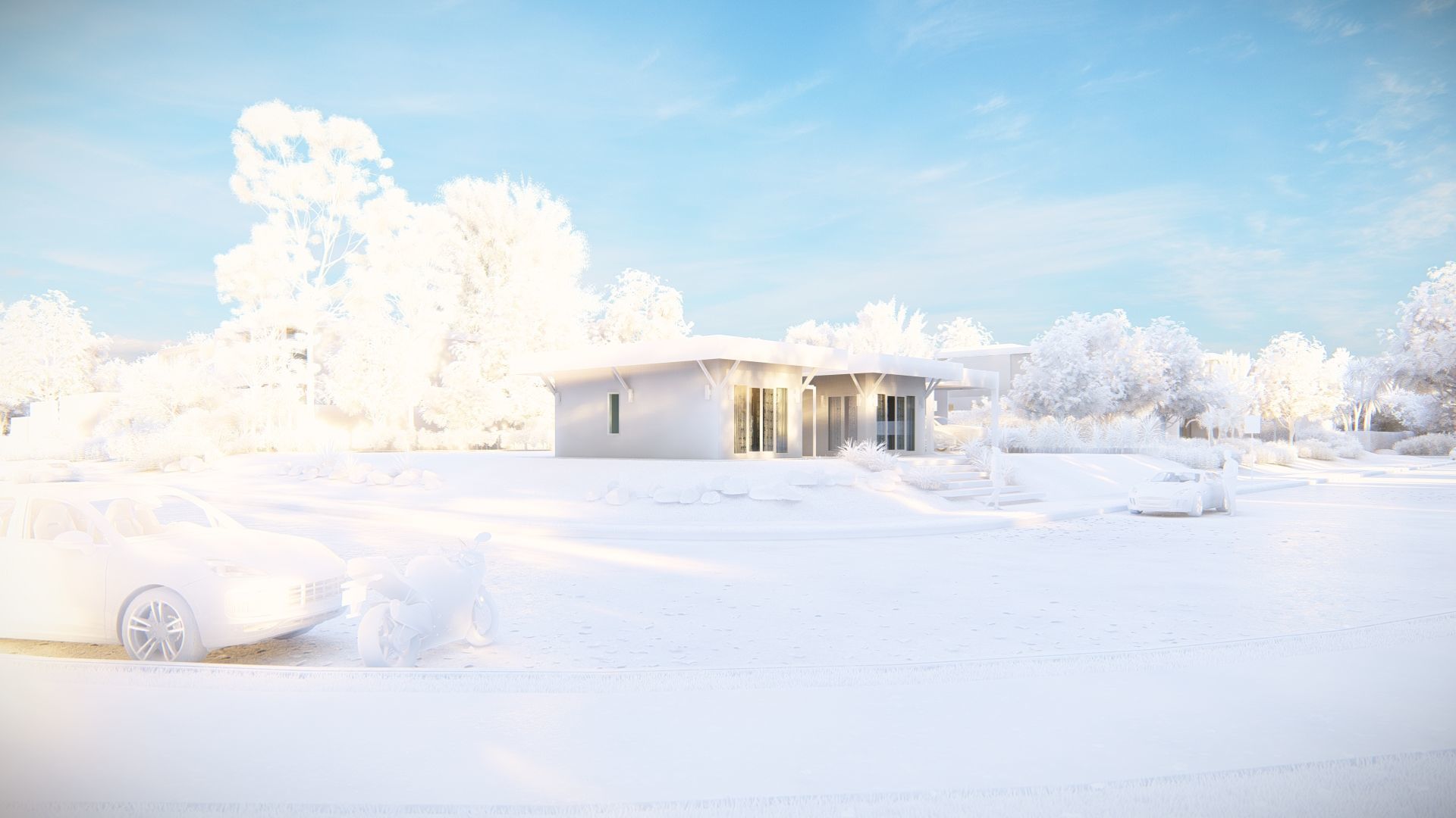 Casa Scene-villa-modern house 3D model_26