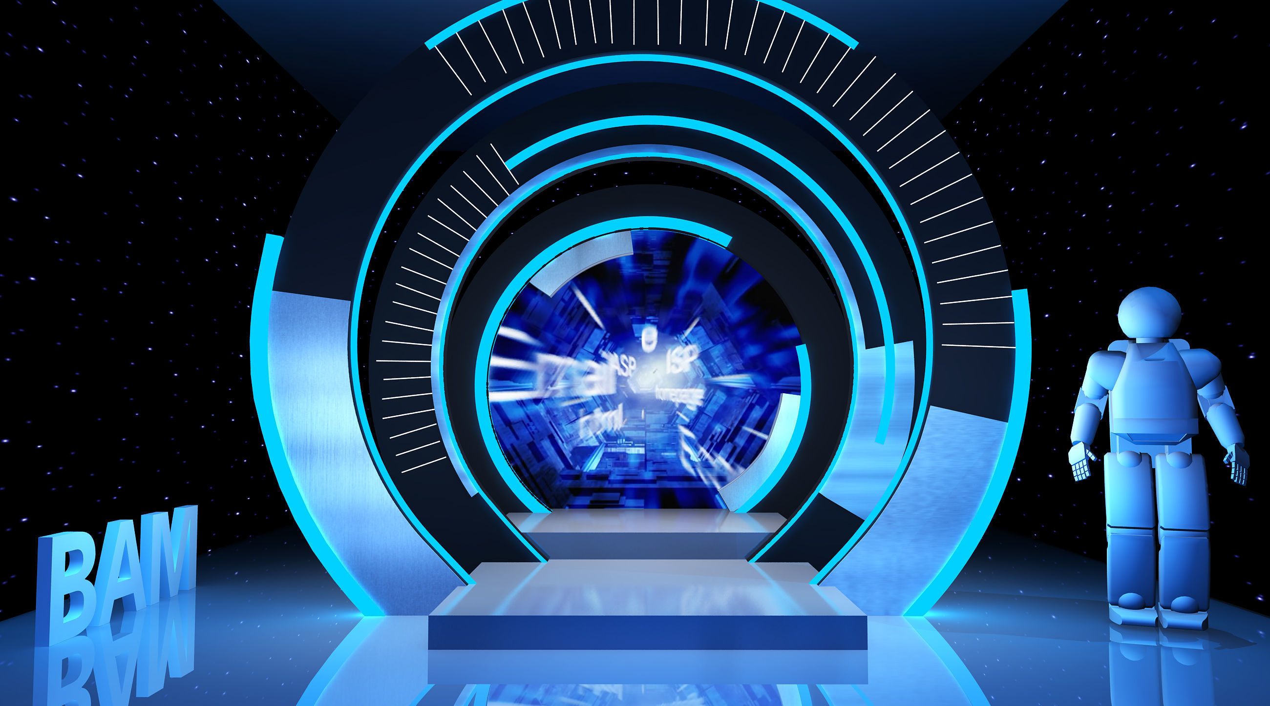 Activity scene atmosphere aisle design 3D model_1