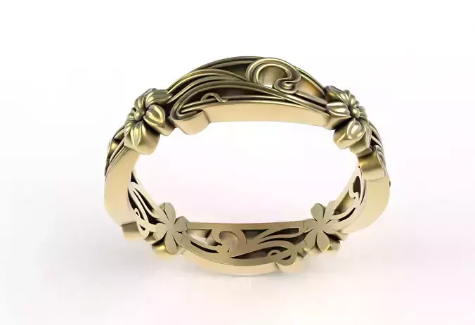 Floral Celtic Eternity Band
