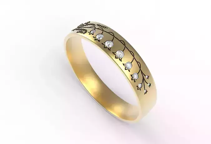 Flower Branch Design Bangle