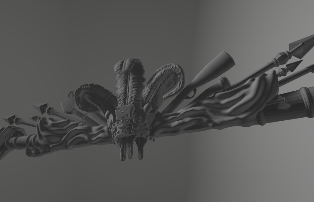 HMS VICTORY coat of arms decoration-figurehead 3D print model_3