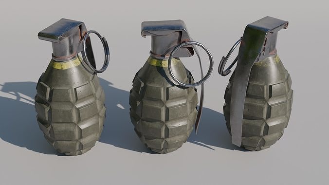 Mk 2 Grenade Low-poly 3D model