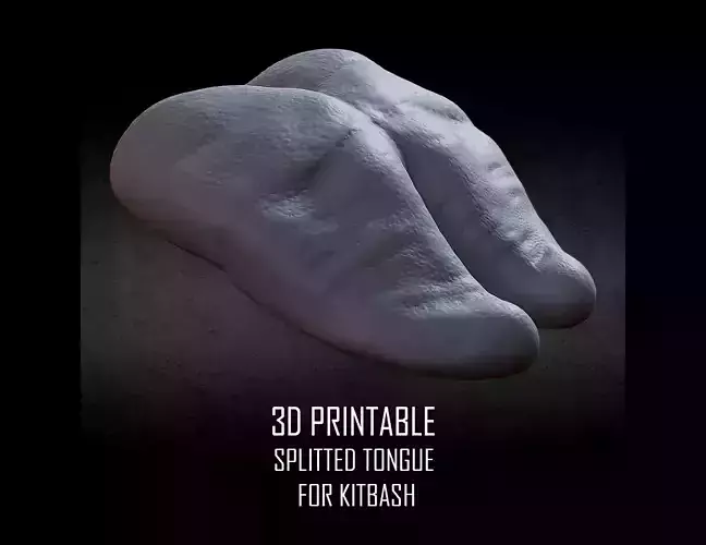 3D PRINTABLE SPLITTED TONGUE FOR KITBASH