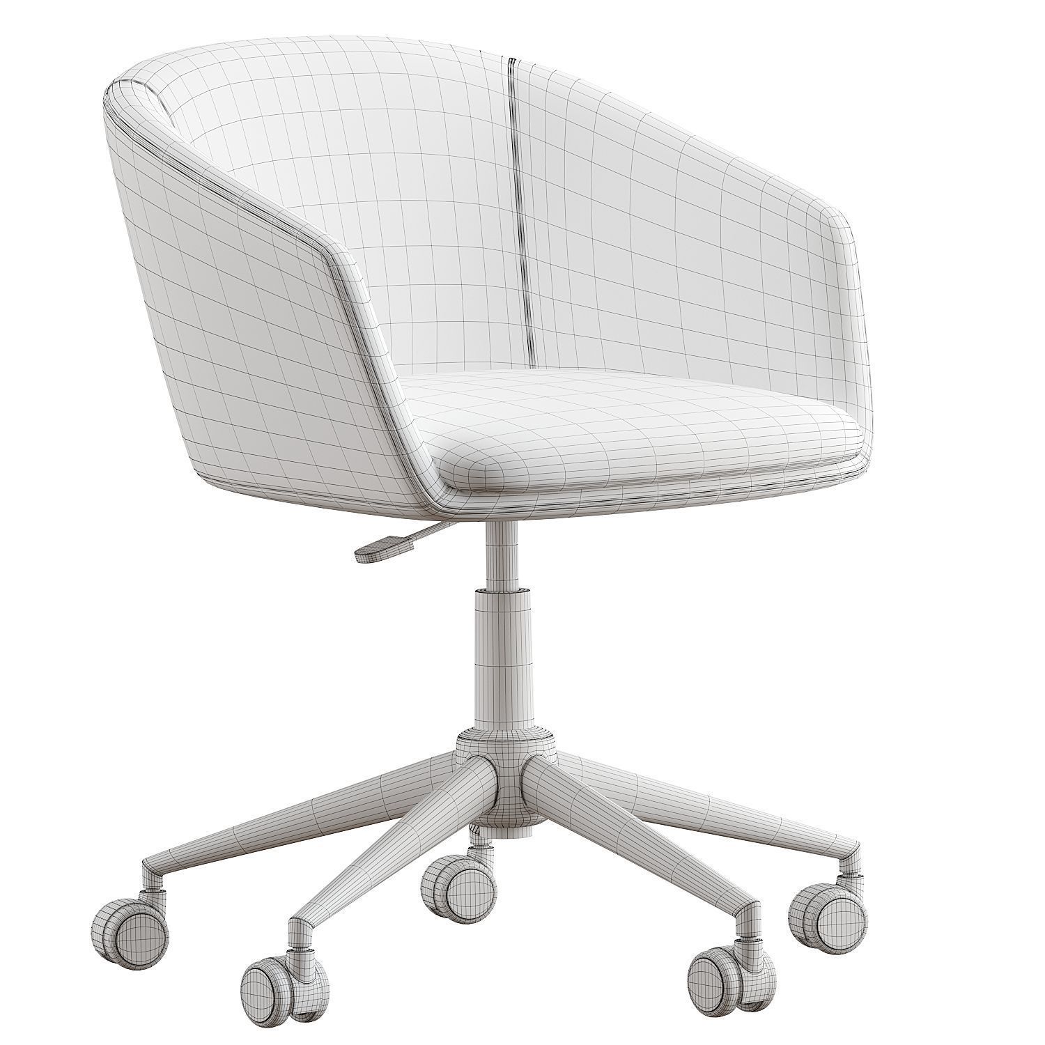 Deacon Swivel Office Chair 3D model_3