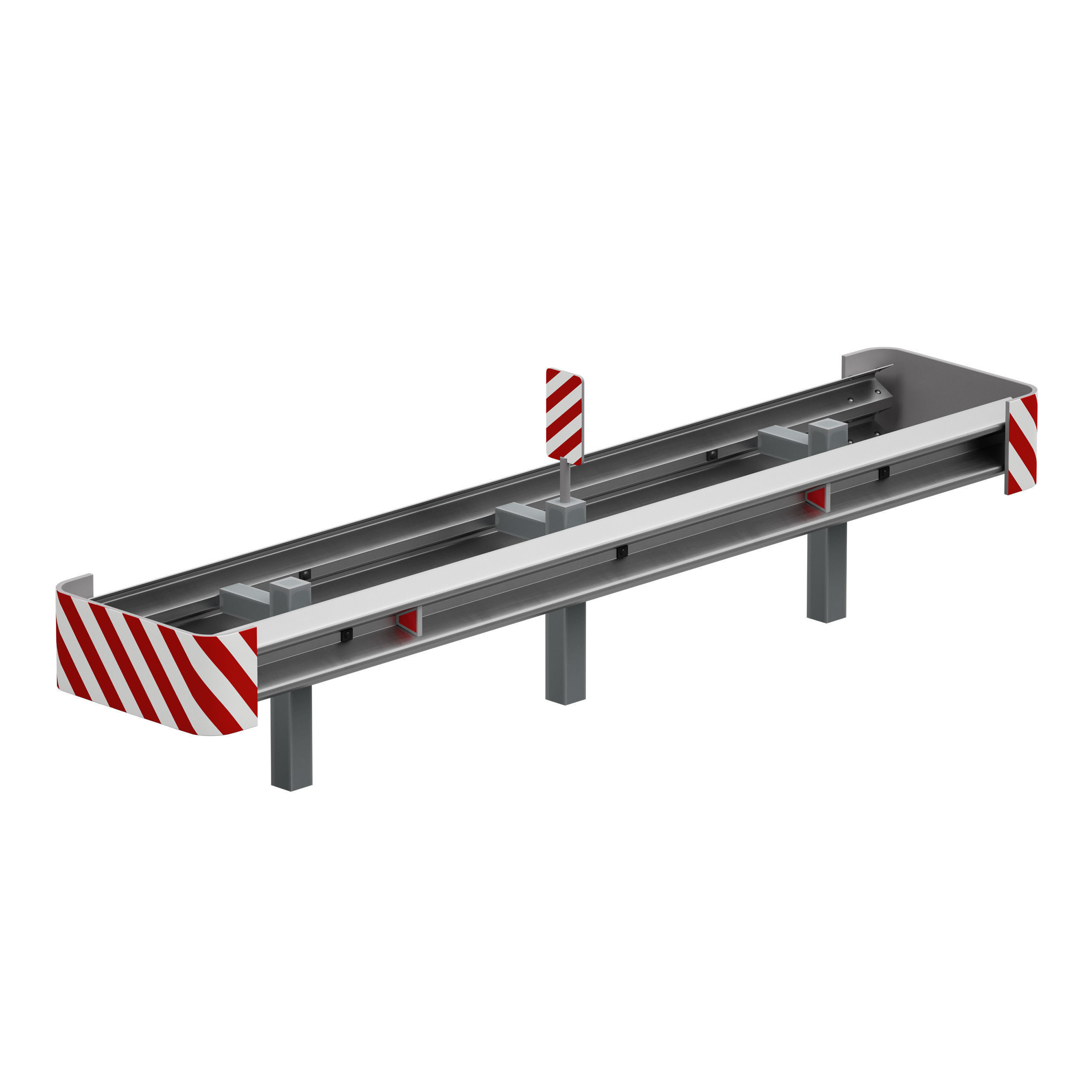Bumper Road barrier 3D model_11