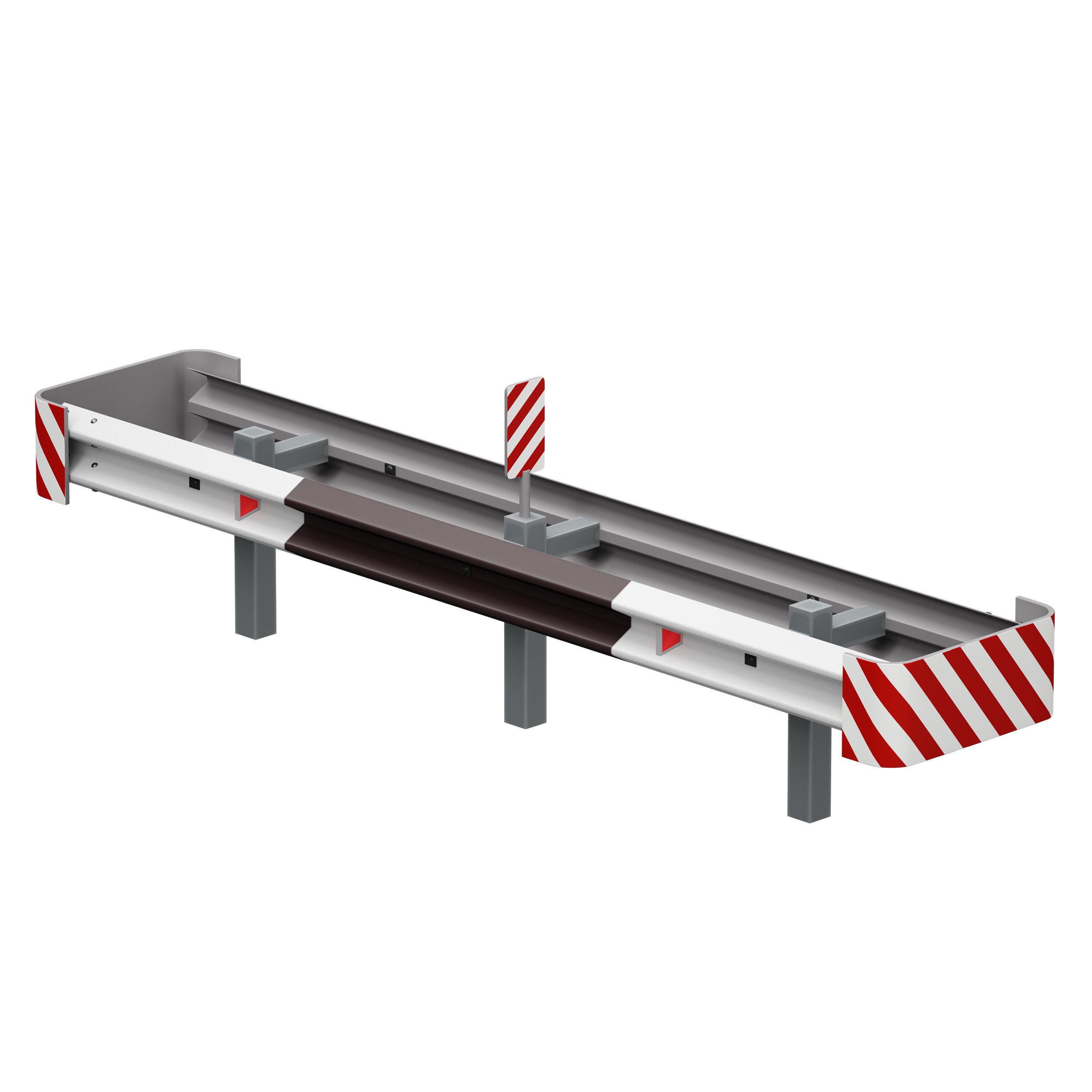 Bumper Road barrier 3D model_14