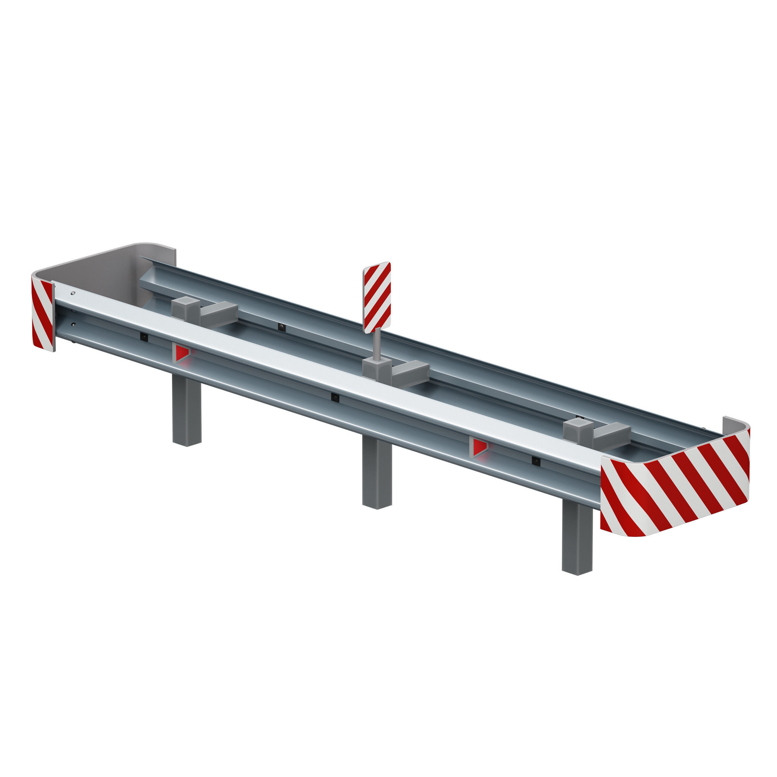 Bumper Road barrier 3D model_12