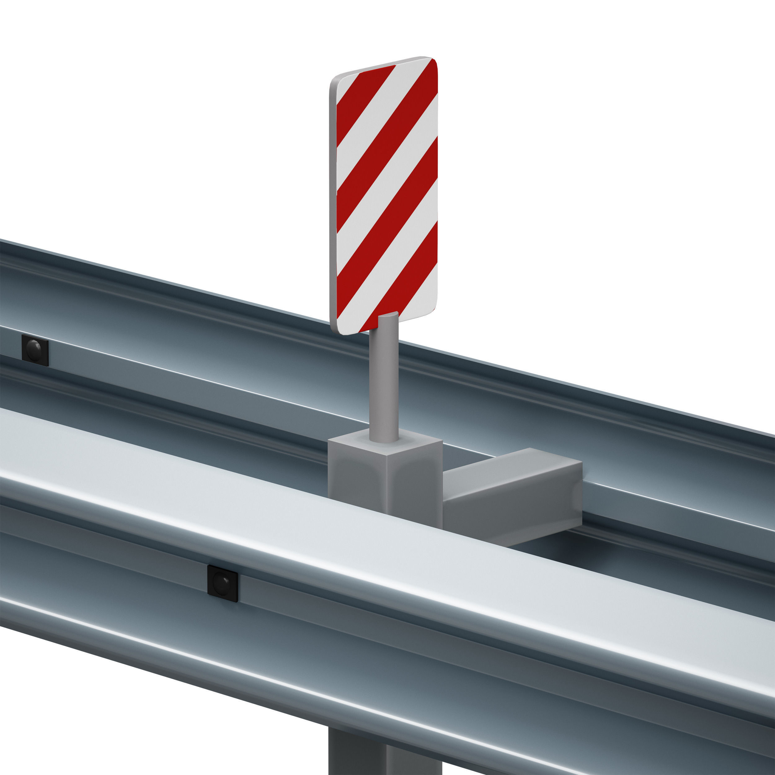 Bumper Road barrier 3D model_21
