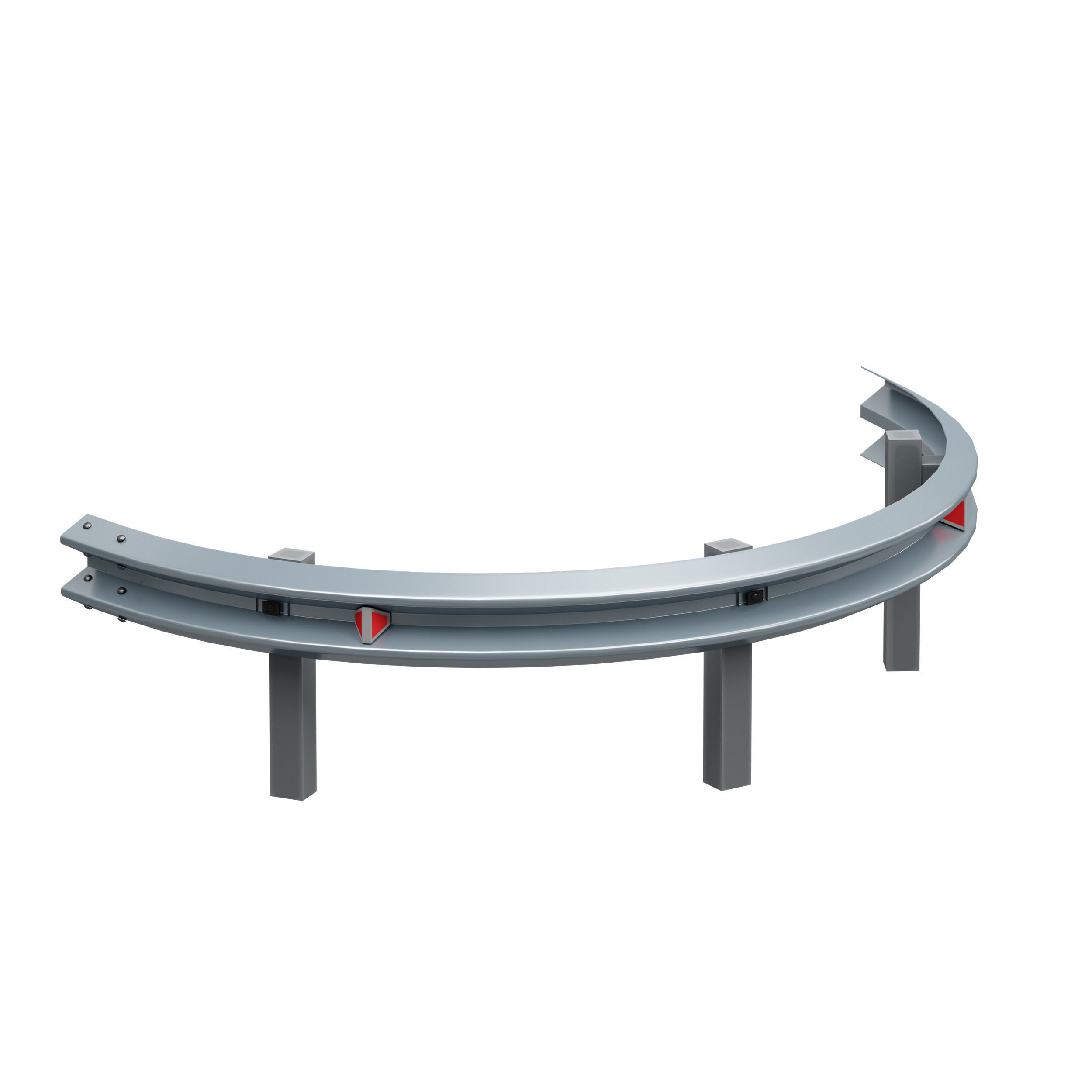 Bumper Road barrier 3D model_18