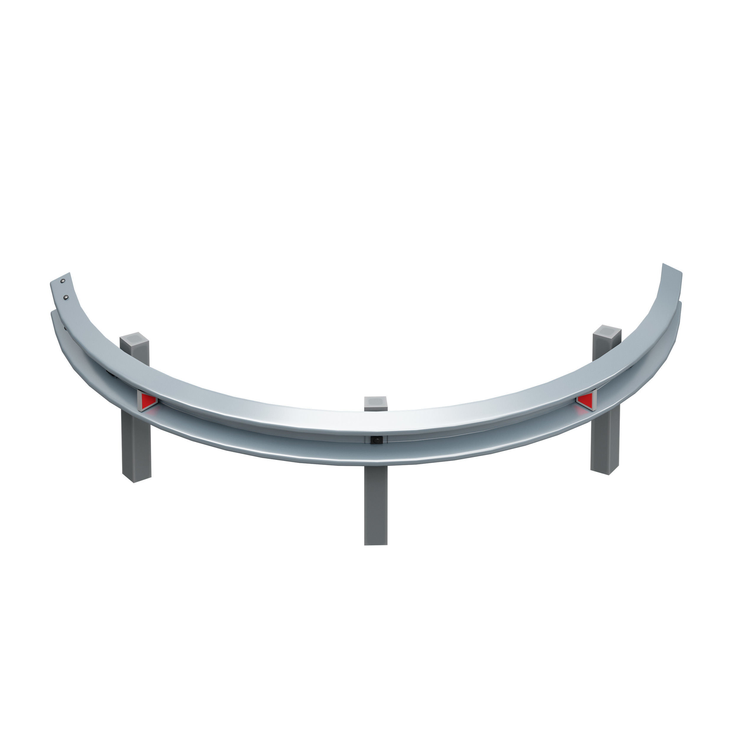 Bumper Road barrier 3D model_17