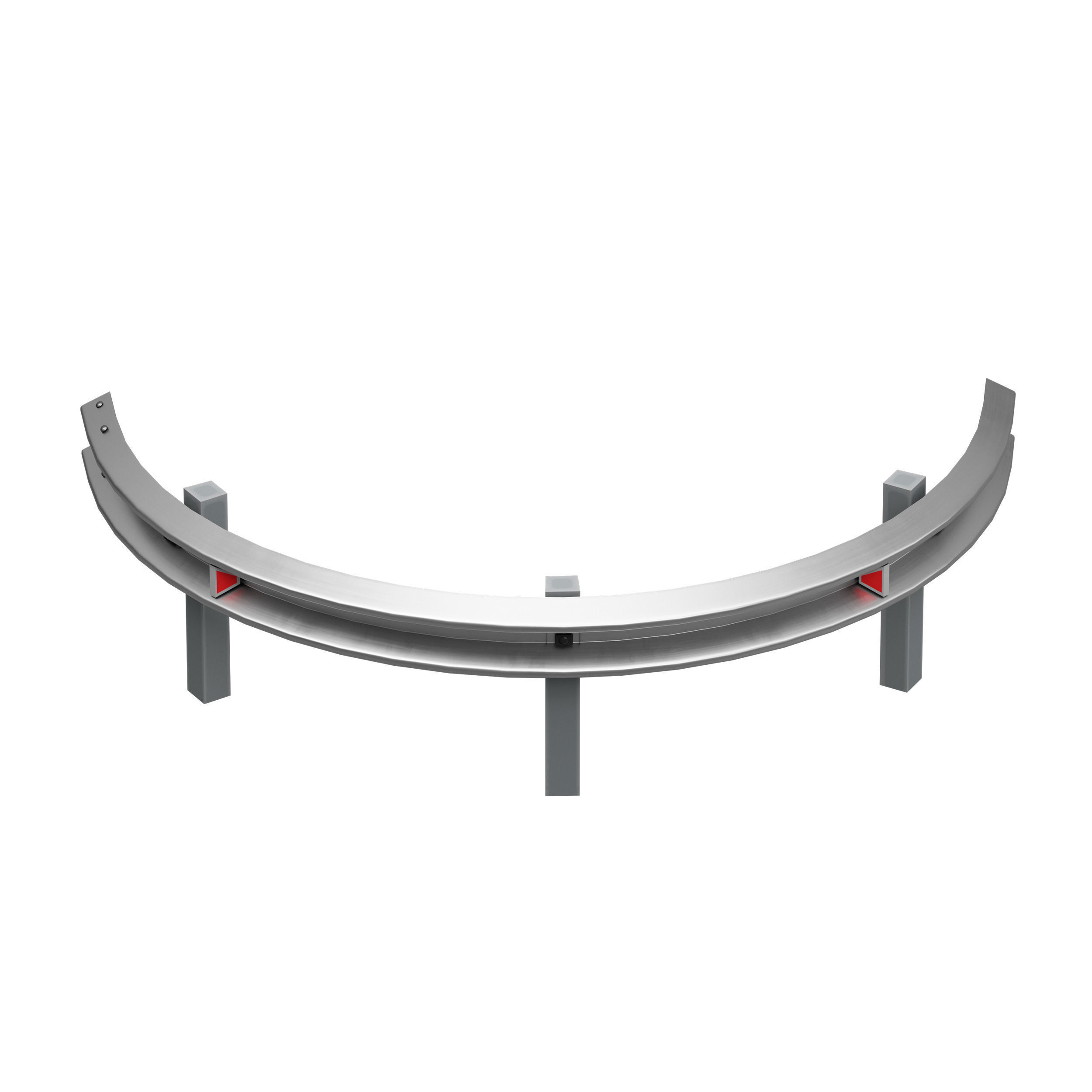 Bumper Road barrier 3D model_16
