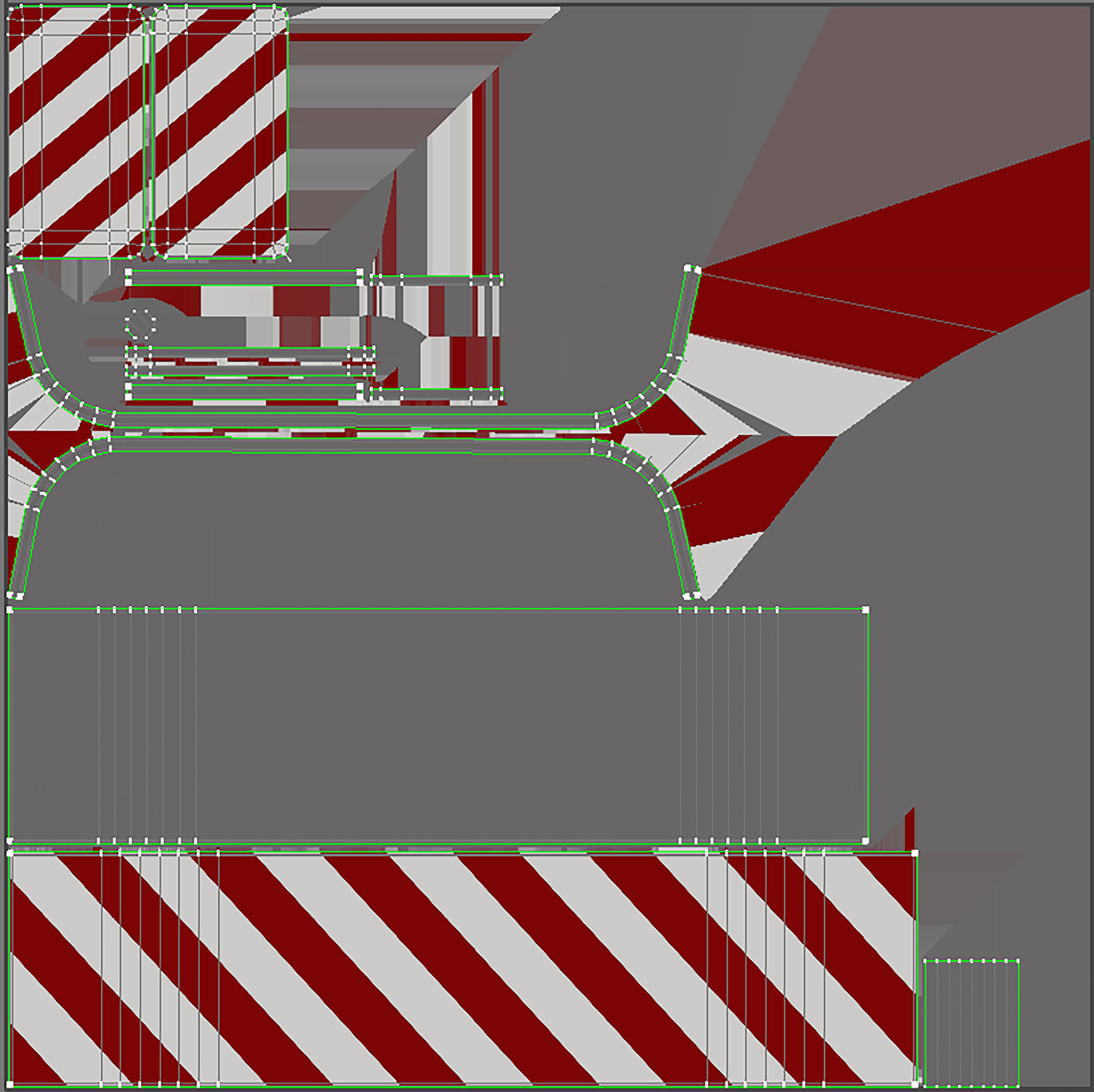 Bumper Road barrier 3D model_36