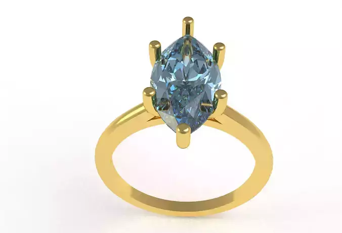 Marquise Stone Solitaire Ring