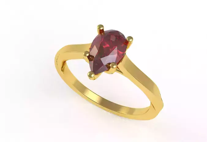 Pear Diamond Twist Ring