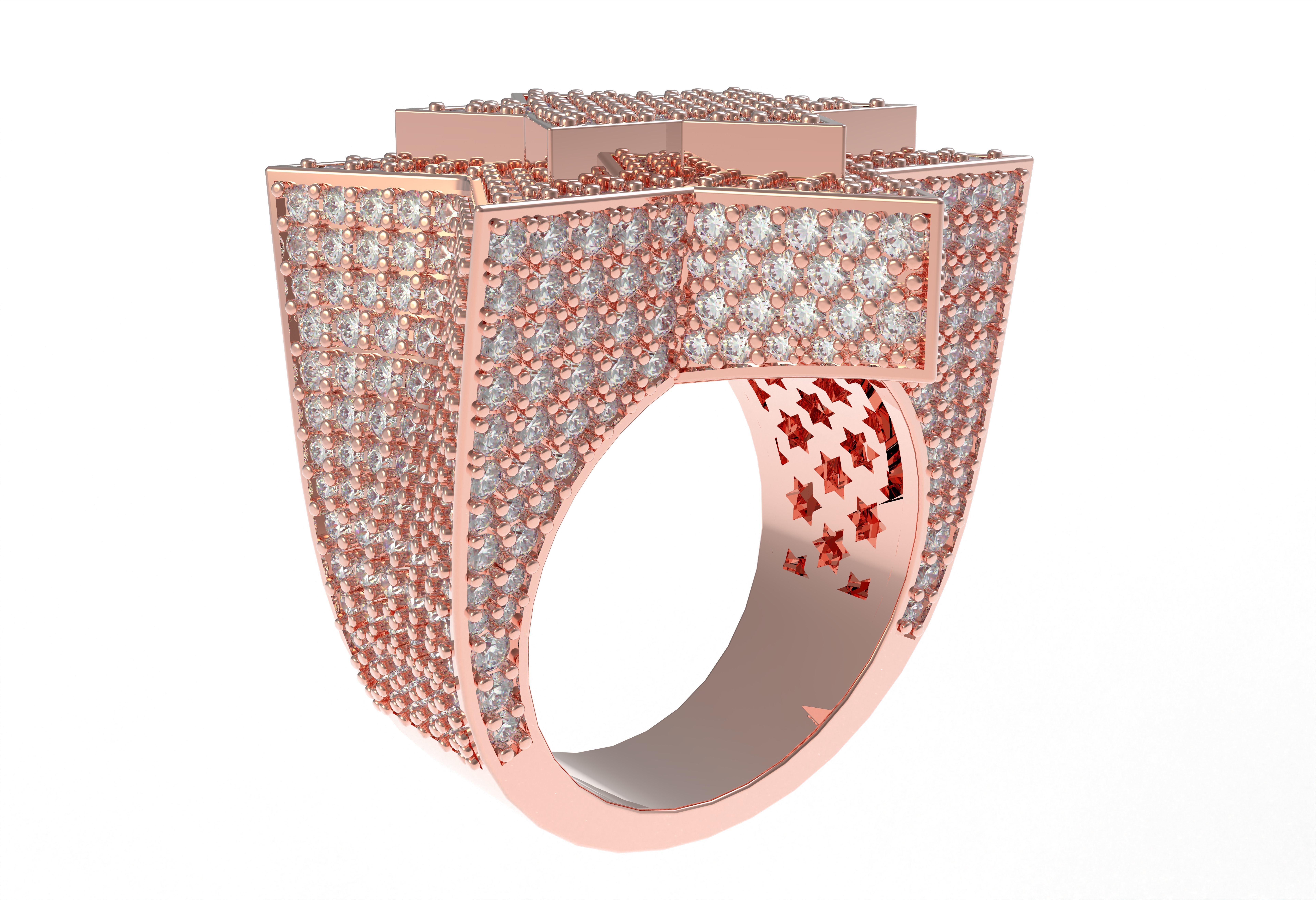 Star Diamond Ring 3D print model_21