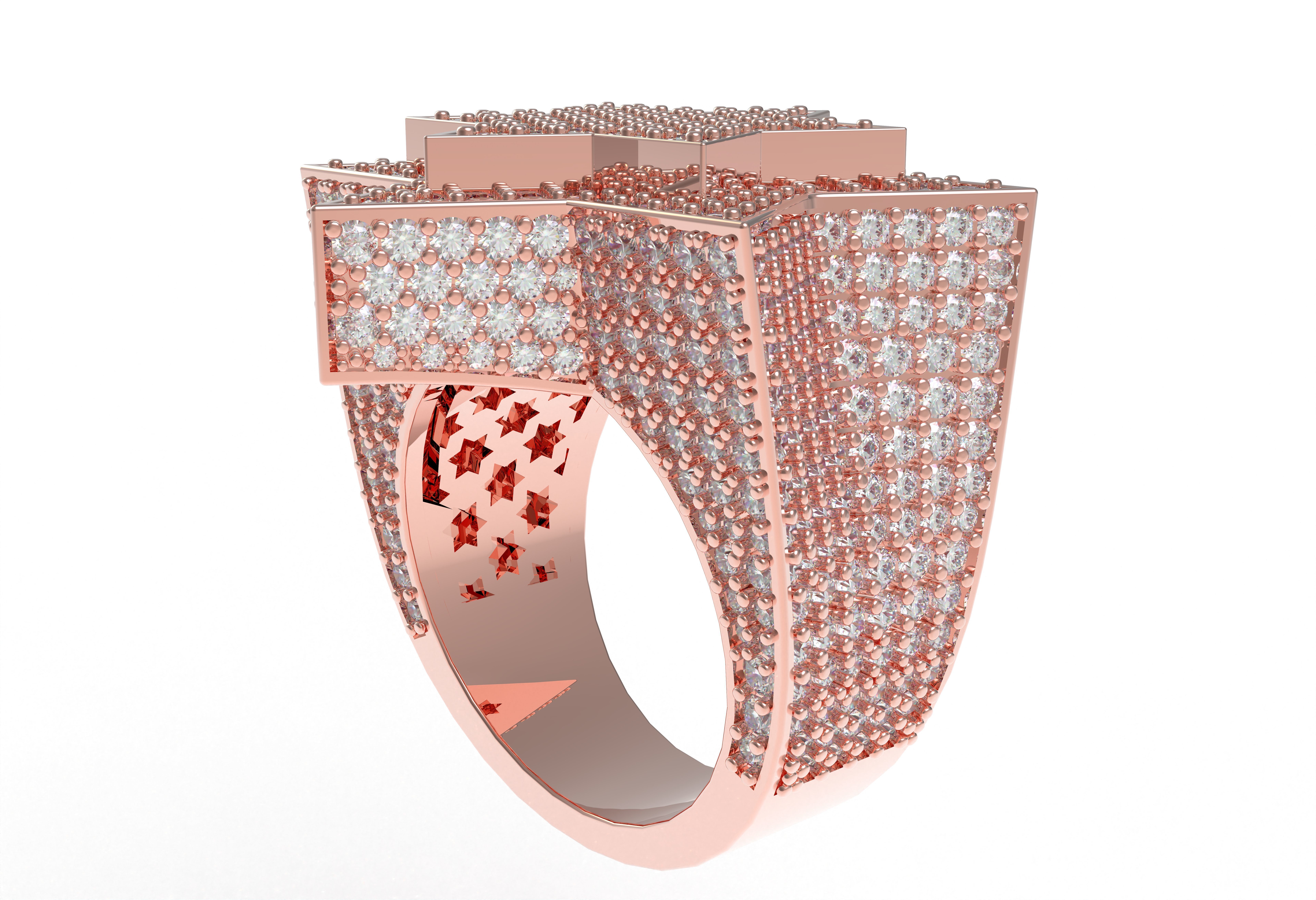 Star Diamond Ring 3D print model_20