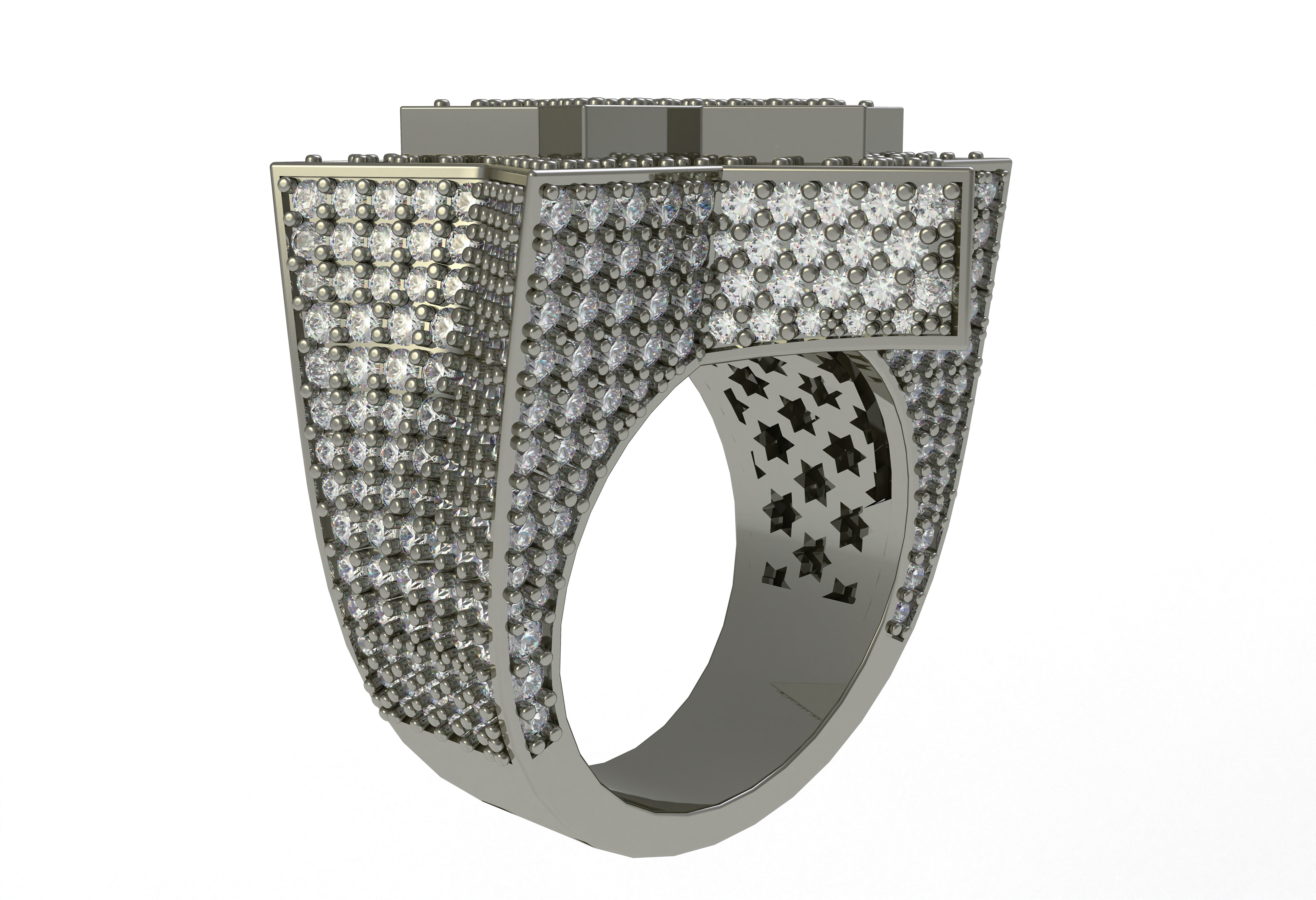 Star Diamond Ring 3D print model_16