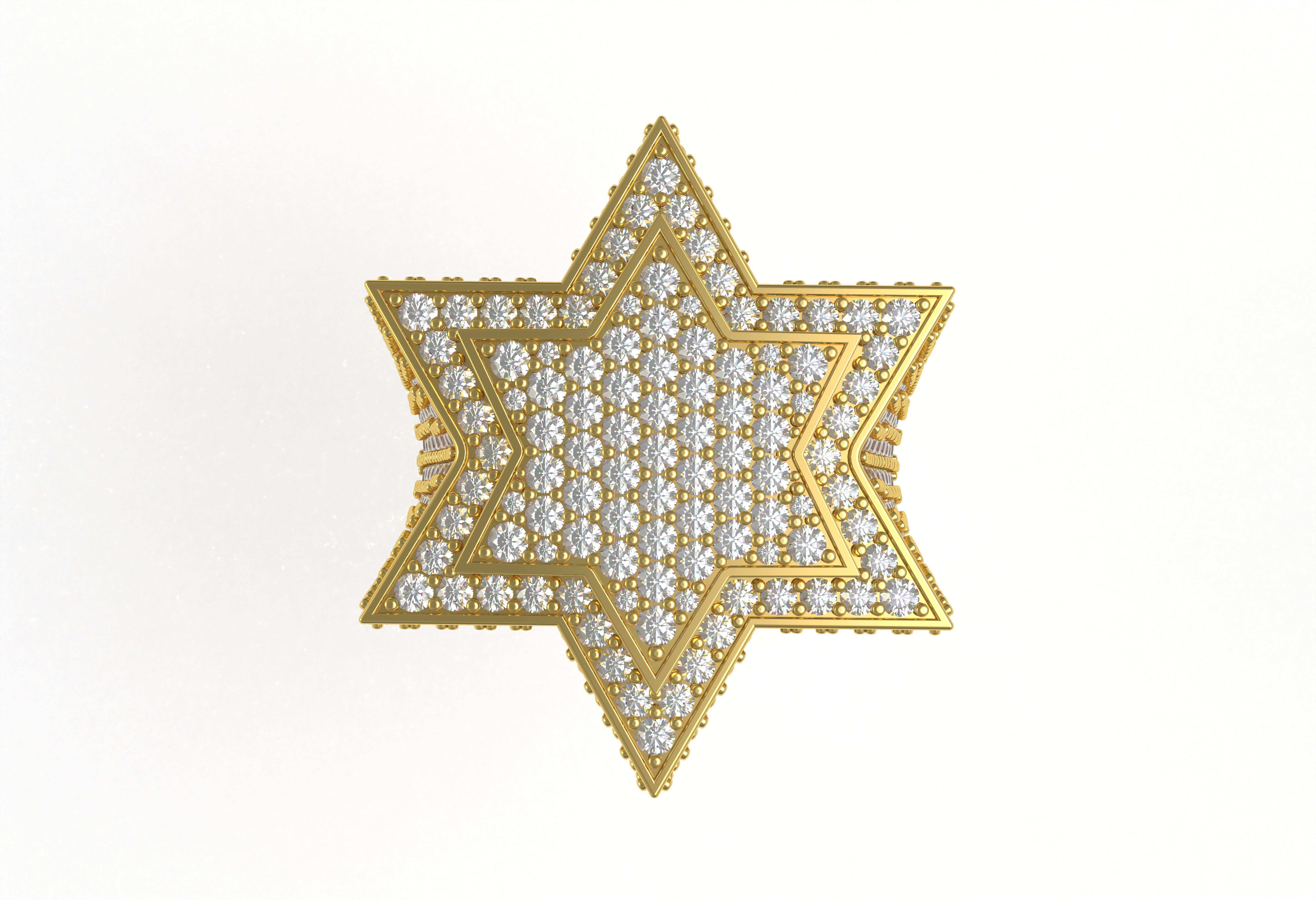 Star Diamond Ring 3D print model_4