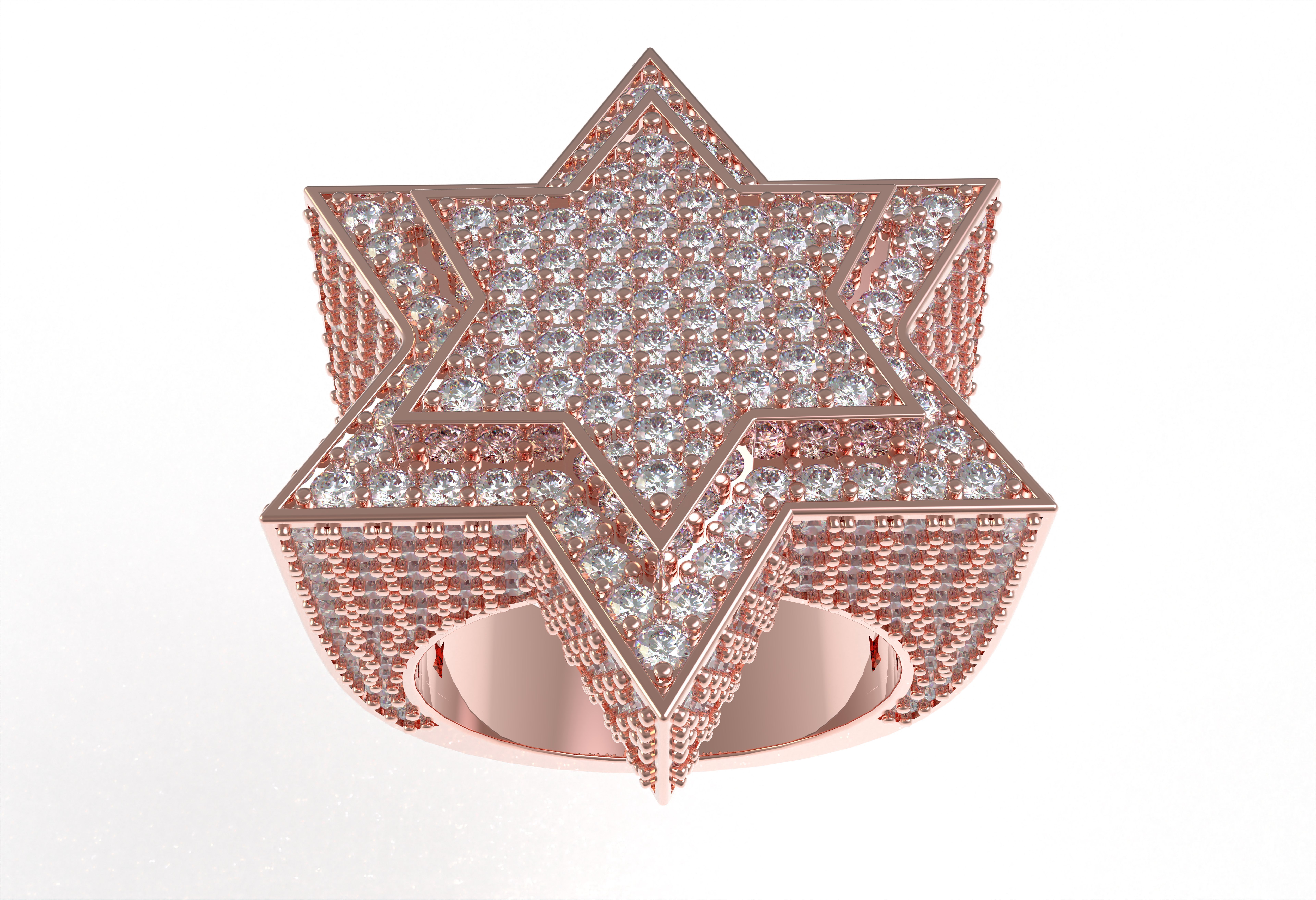 Star Diamond Ring 3D print model_17