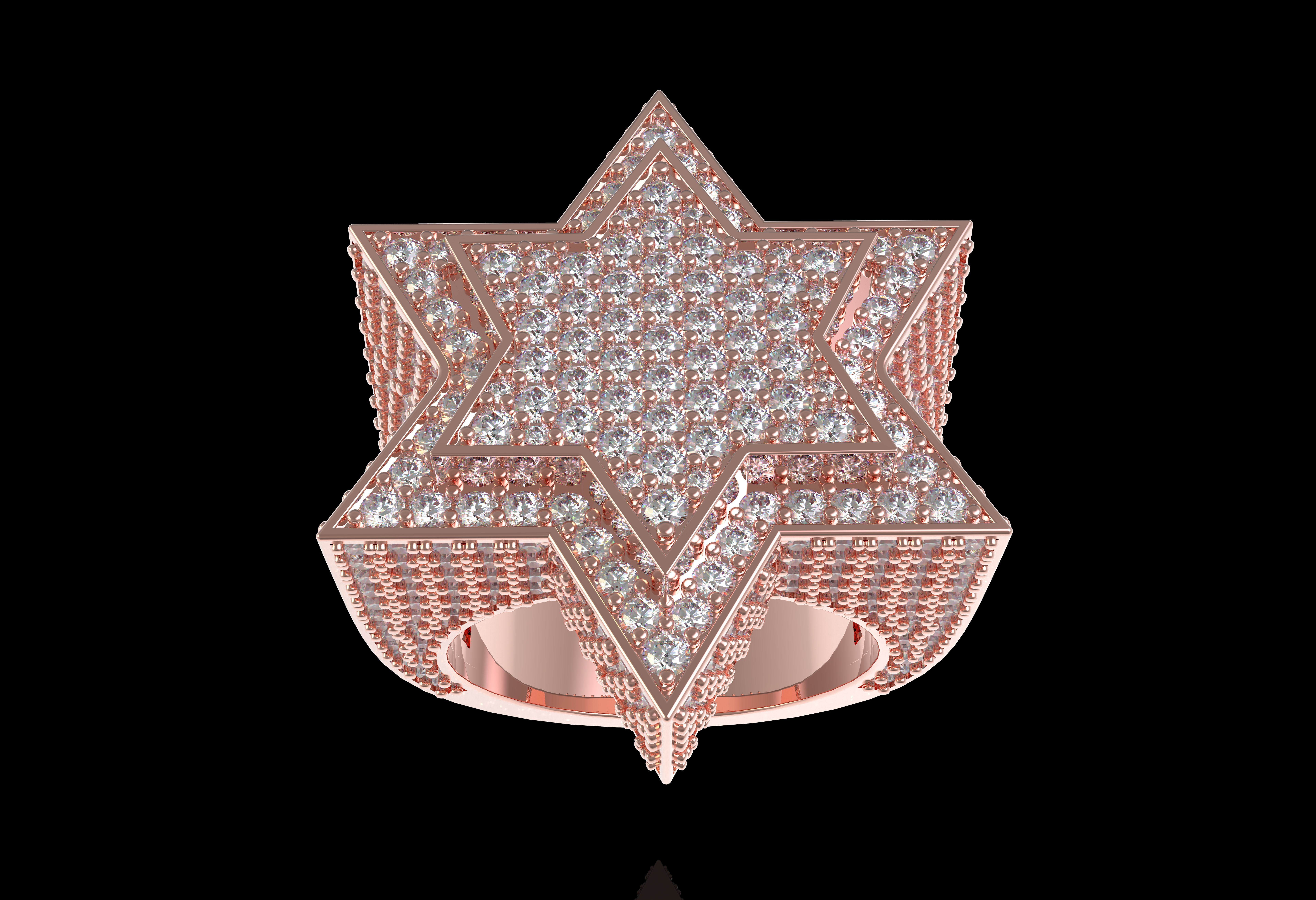 Star Diamond Ring 3D print model_22