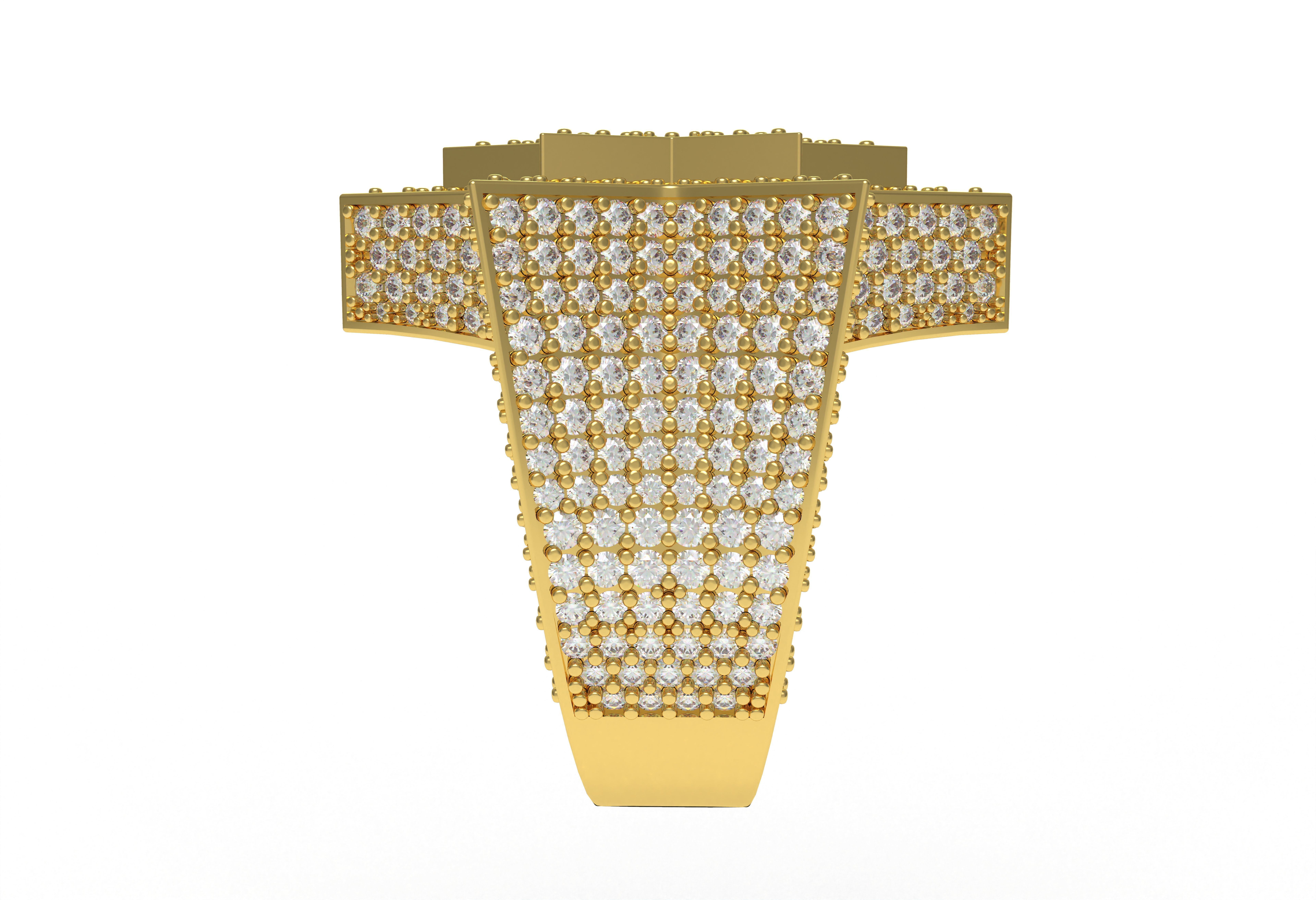 Star Diamond Ring 3D print model_6