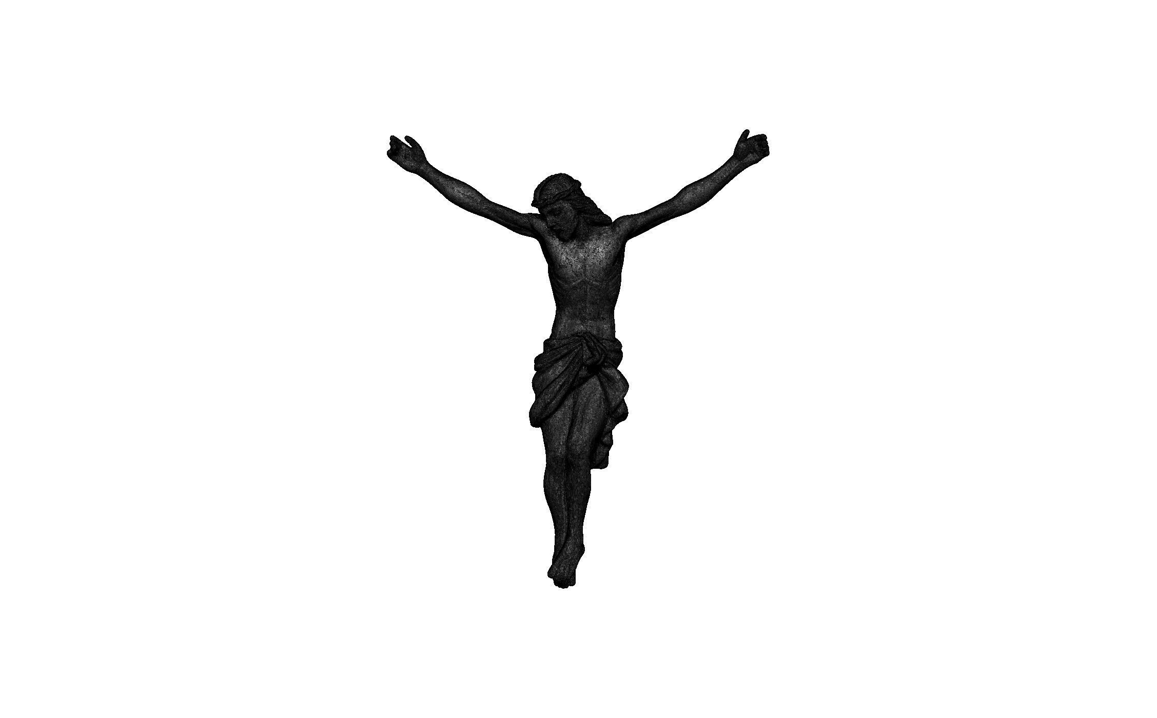 Jesus  statue christ 3D print model_5