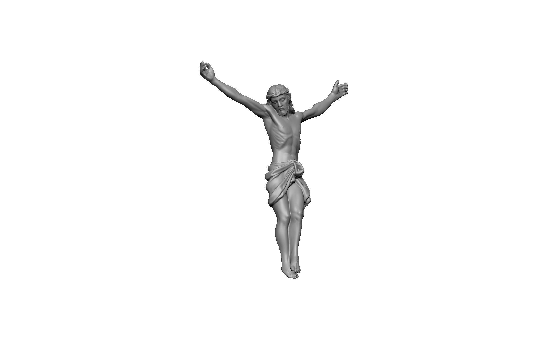 Jesus  statue christ 3D print model_4