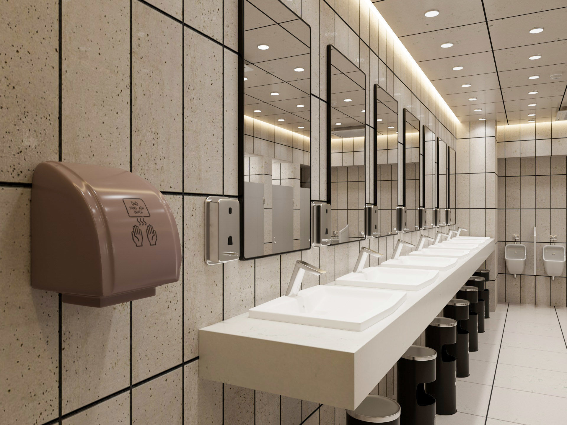 Restroom public wc 3D model_2