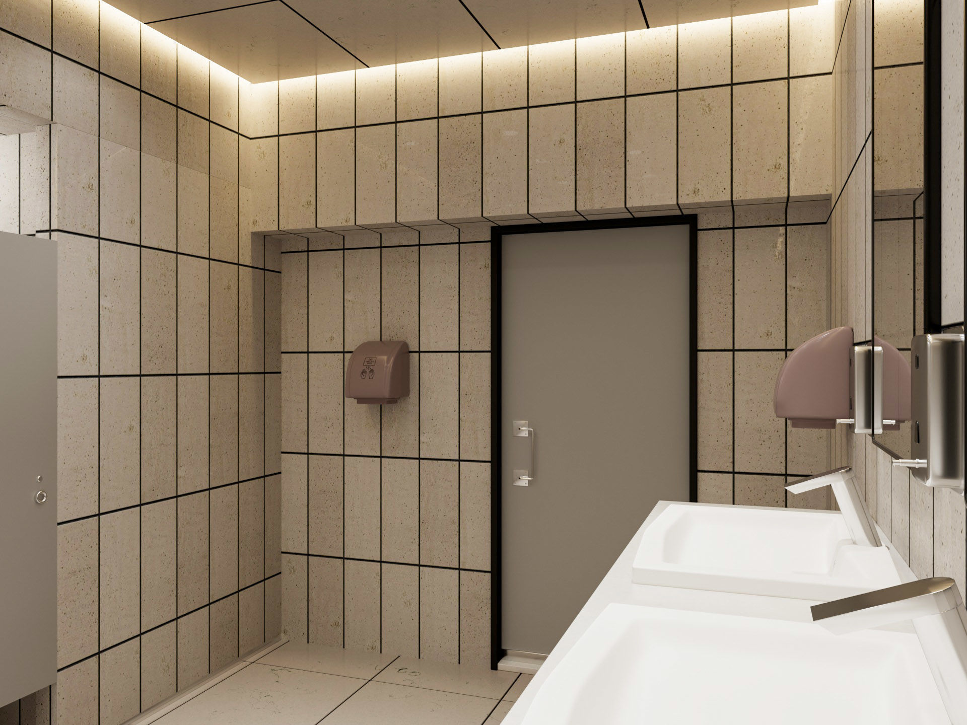Restroom public wc 3D model_5